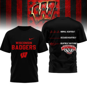 Wisconsin Badgers | Premium NCAA Heartbeat of True Fan 3D Shirt TTH2105258