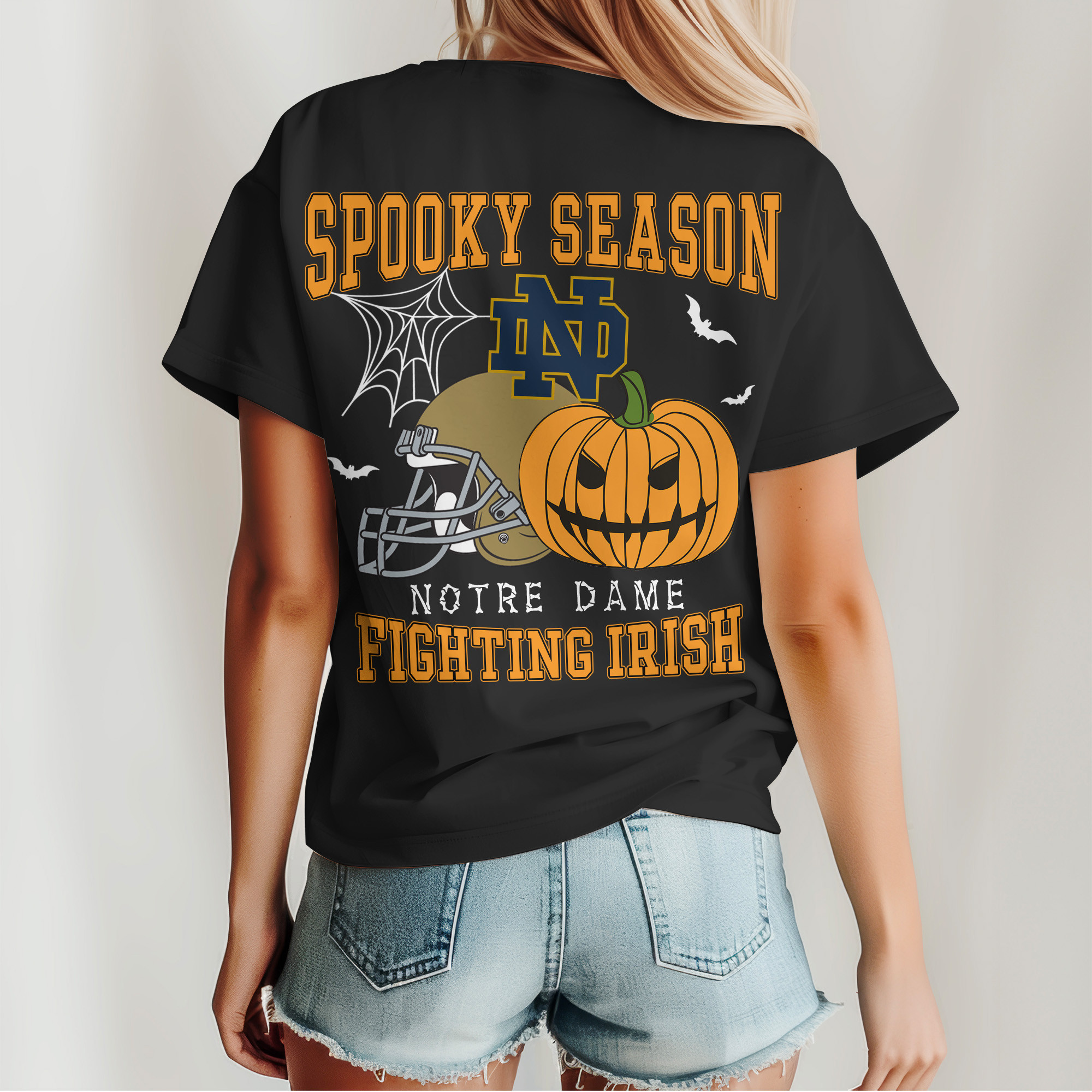 Notre Dame Fighting Irish | Premium Spooky Season Women’s Shirt TTH2105255 - Image 2