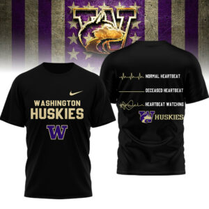 Washington Huskies | Premium NCAA Heartbeat of True Fan 3D Shirt TTH2105258