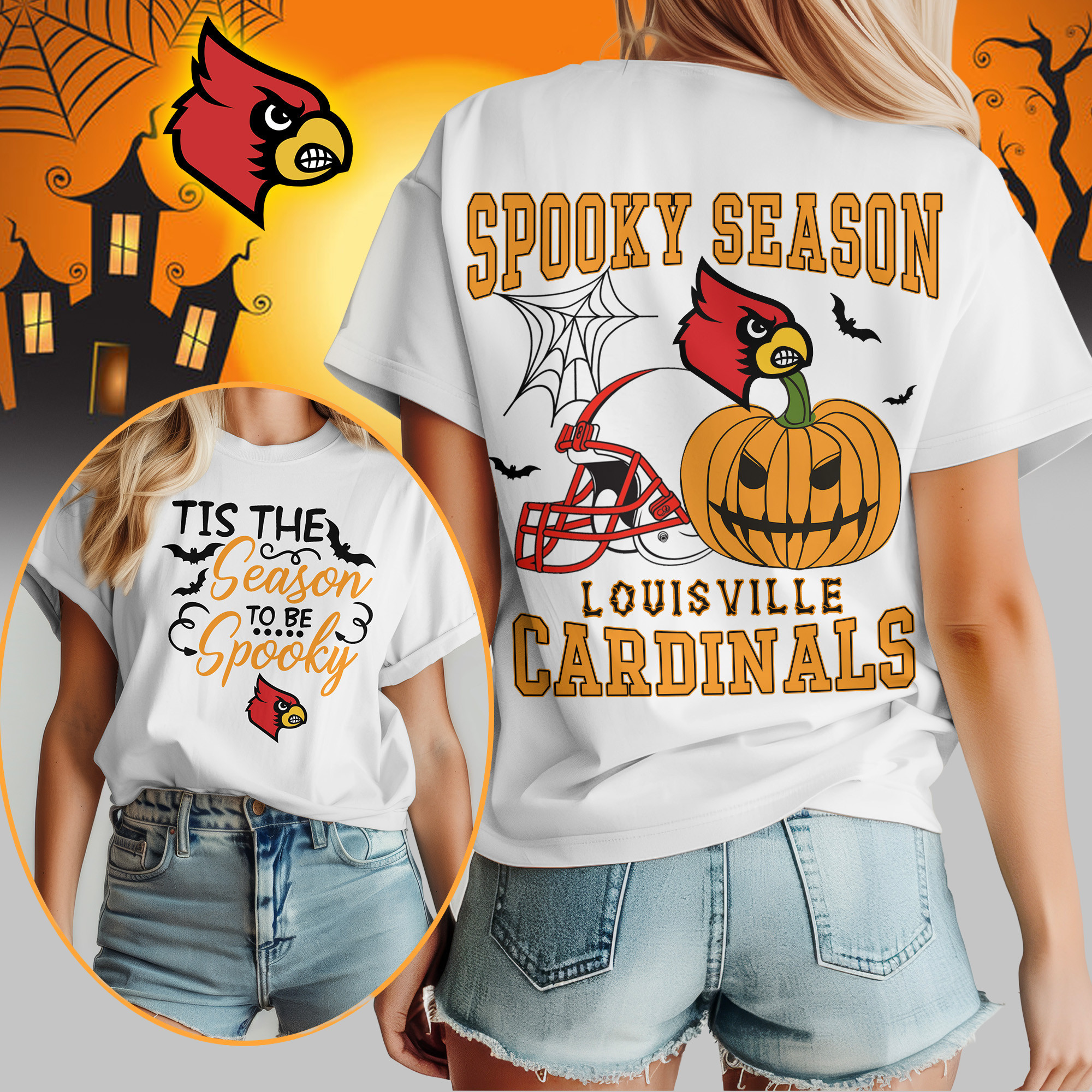 Louisville Cardinals | Premium Spooky Season Women’s Shirt TTH2105255 - Image 3