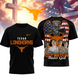 Texas Longhorns | Premium NCAA One Nation Under God 3D Shirt TTH2105257