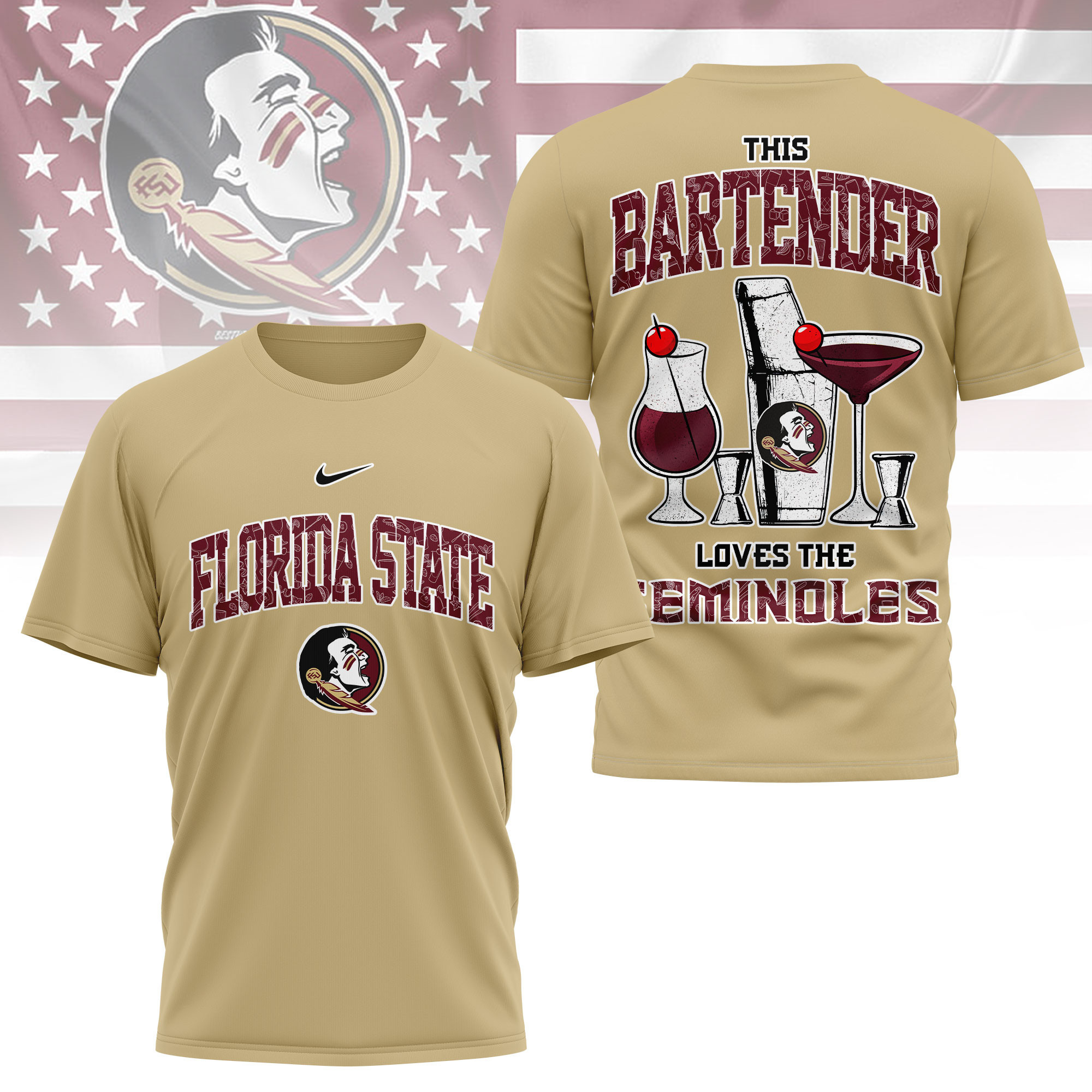 Florida State Seminoles | Premium NCAA Bartender Fan 3D Shirt TTH2105243 - Image 4