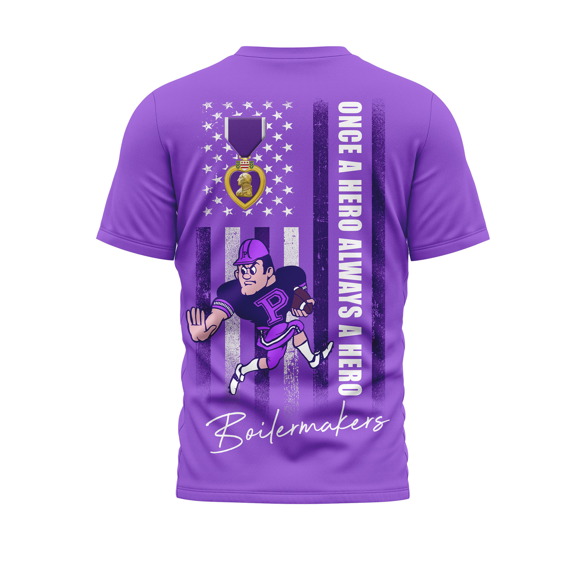 Purdue Boilermakers | Premium NCAA Purple Heart Day 3D Shirt TTH2105246 - Image 2
