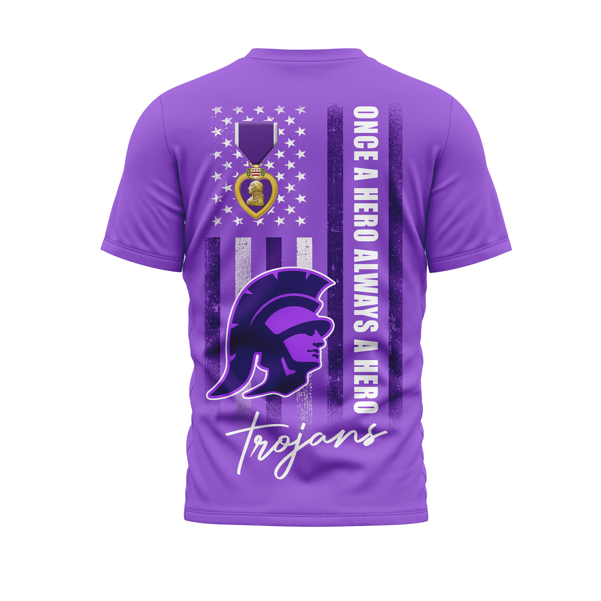 USC Trojans | Premium NCAA Purple Heart Day 3D Shirt TTH2105246