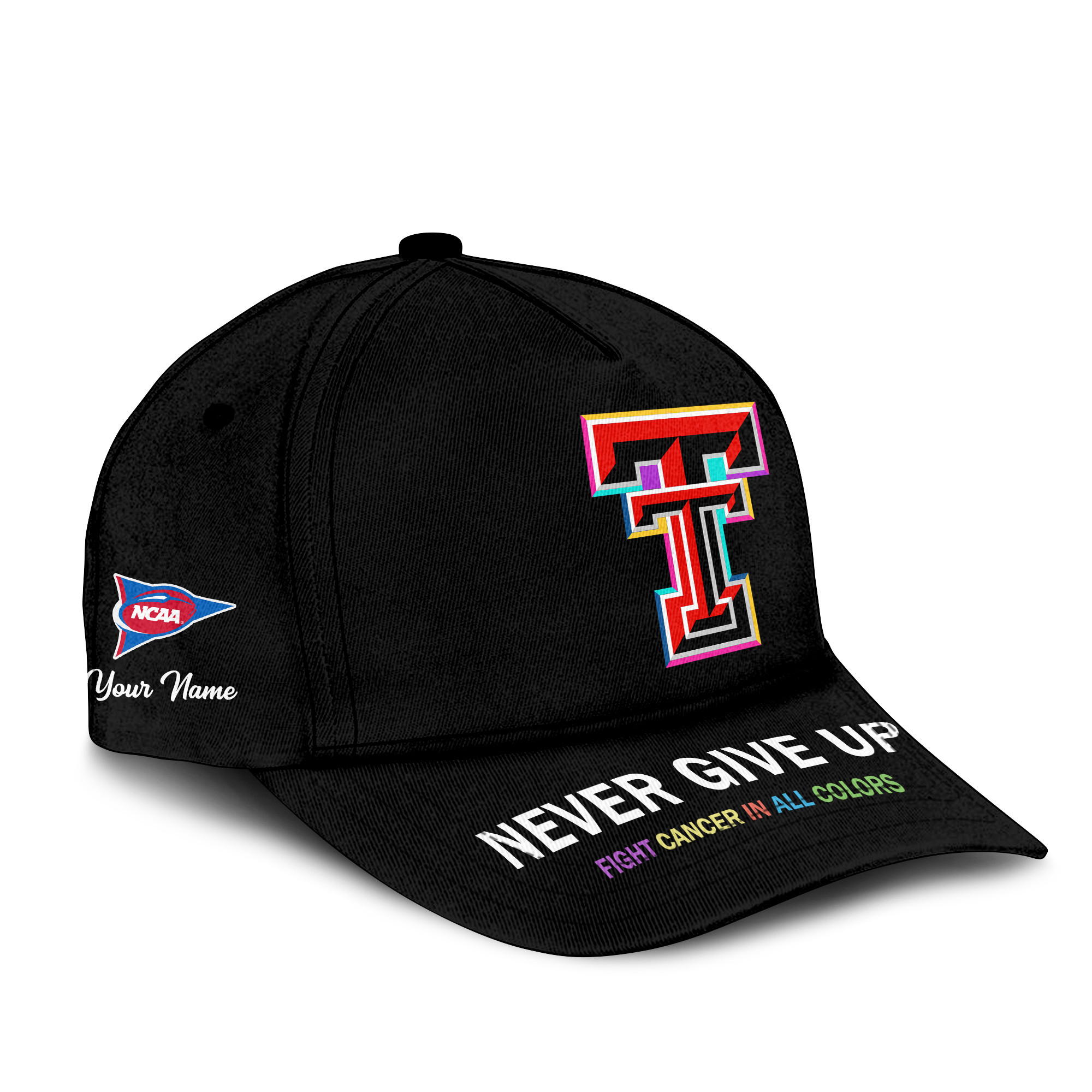 Texas Tech Red Raiders | Premium Classic Cap Fight Cancer In All Colors TTH2105252 - Image 3