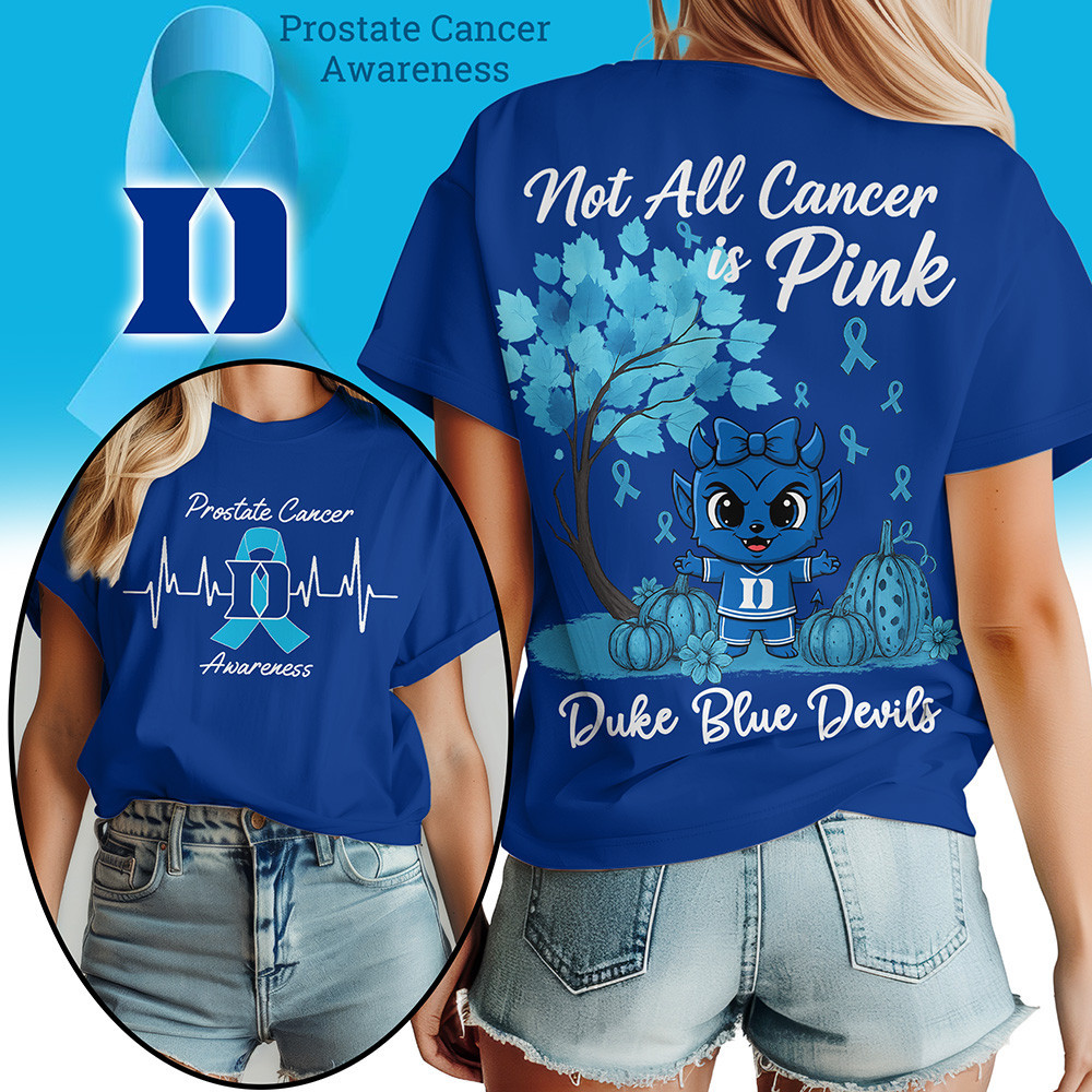 Duke Blue Devils | Premium NCAA Prostate Cancer Awareness Women’s Shirt TTH2105262 - Image 2