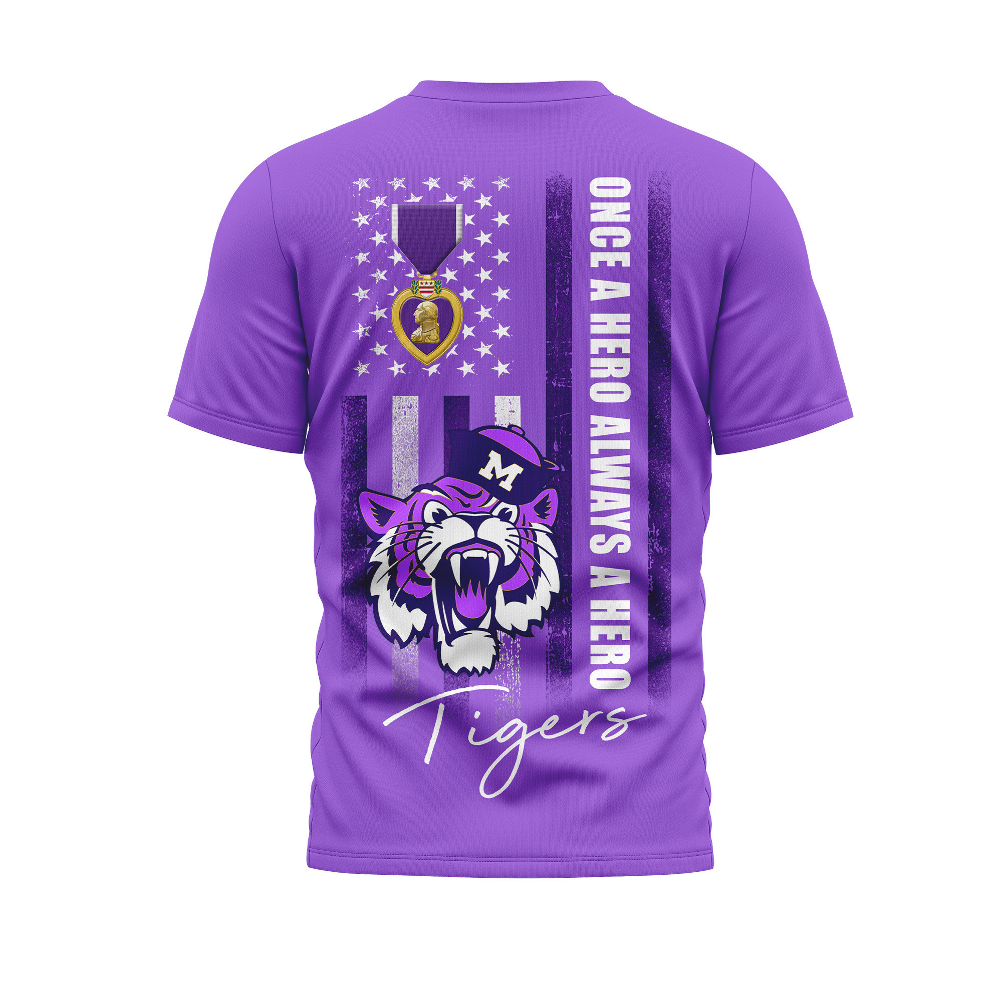 Missouri Tigers | Premium NCAA Purple Heart Day 3D Shirt TTH2105246 - Image 2