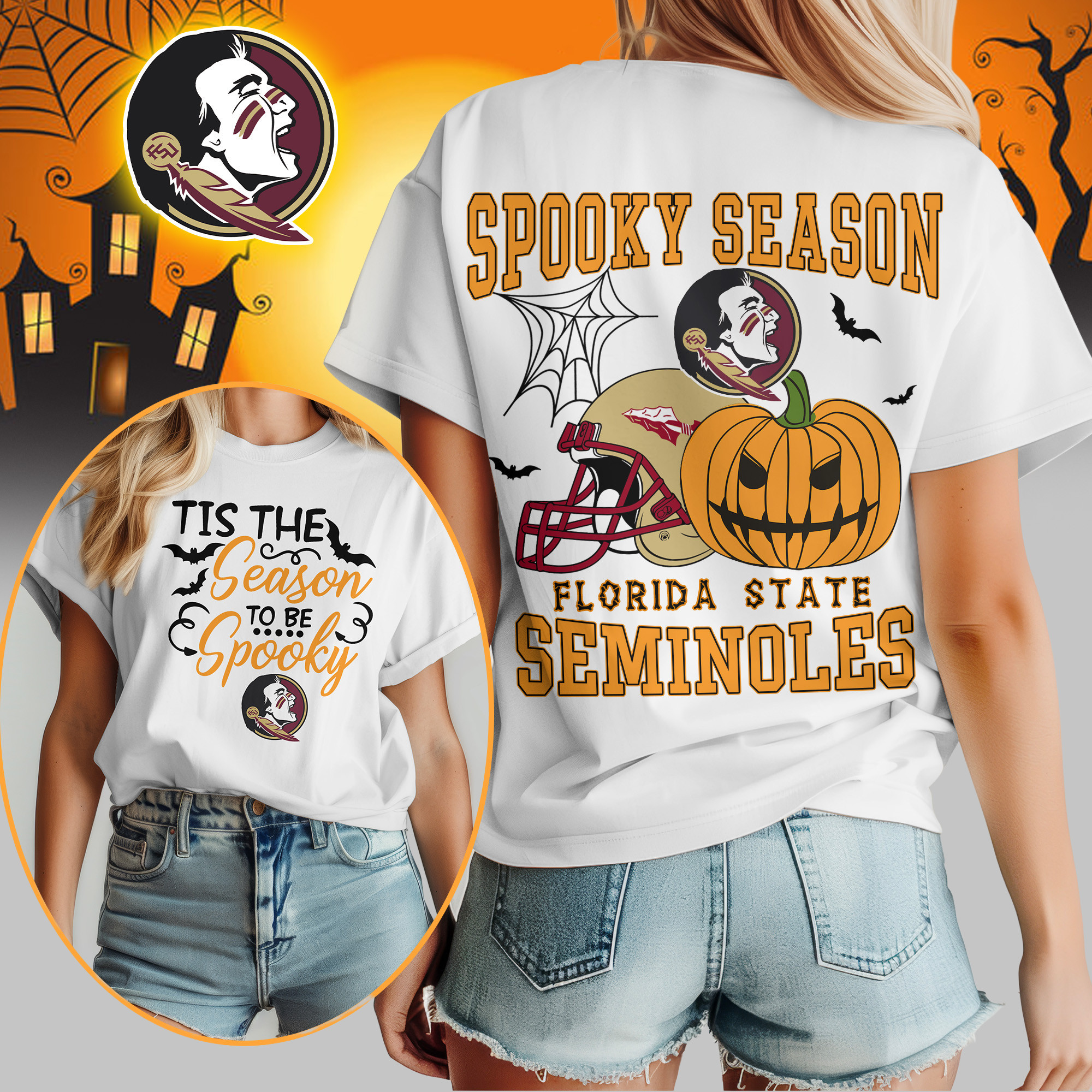 Florida State Seminoles | Premium Spooky Season Women’s Shirt TTH2105255 - Image 3