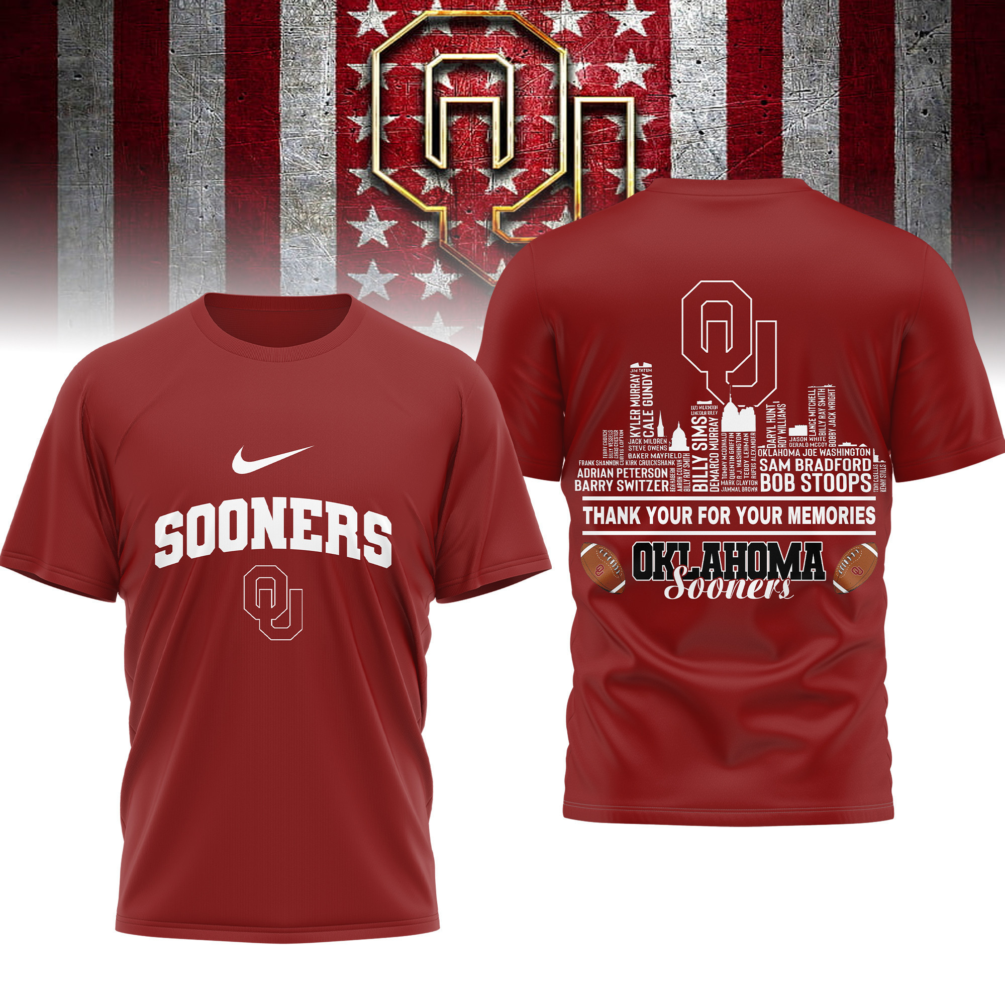 Oklahoma Sooners | Premium Legends of the Game 3D Shirt TTH2105263 - Image 2