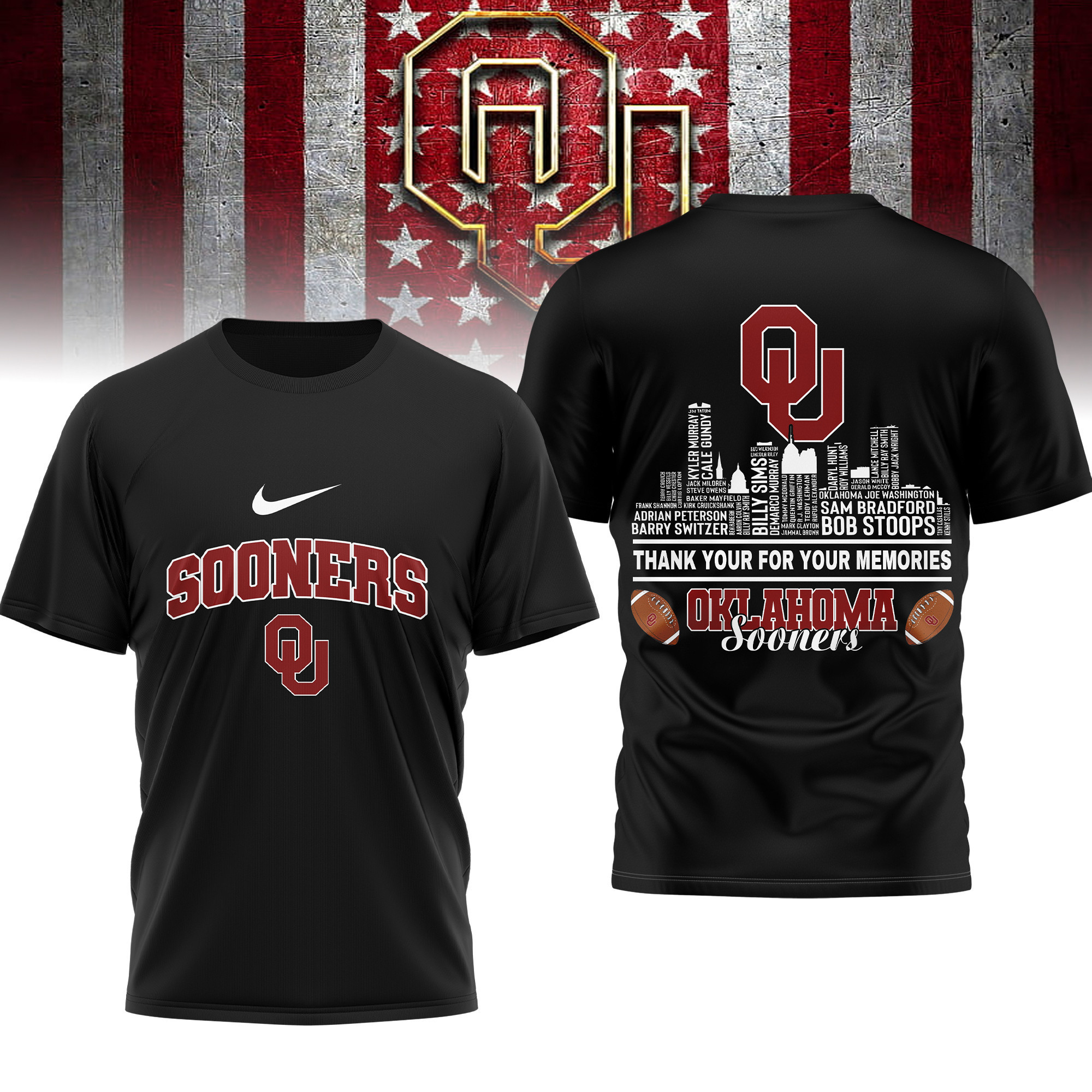 Oklahoma Sooners | Premium Legends of the Game 3D Shirt TTH2105263