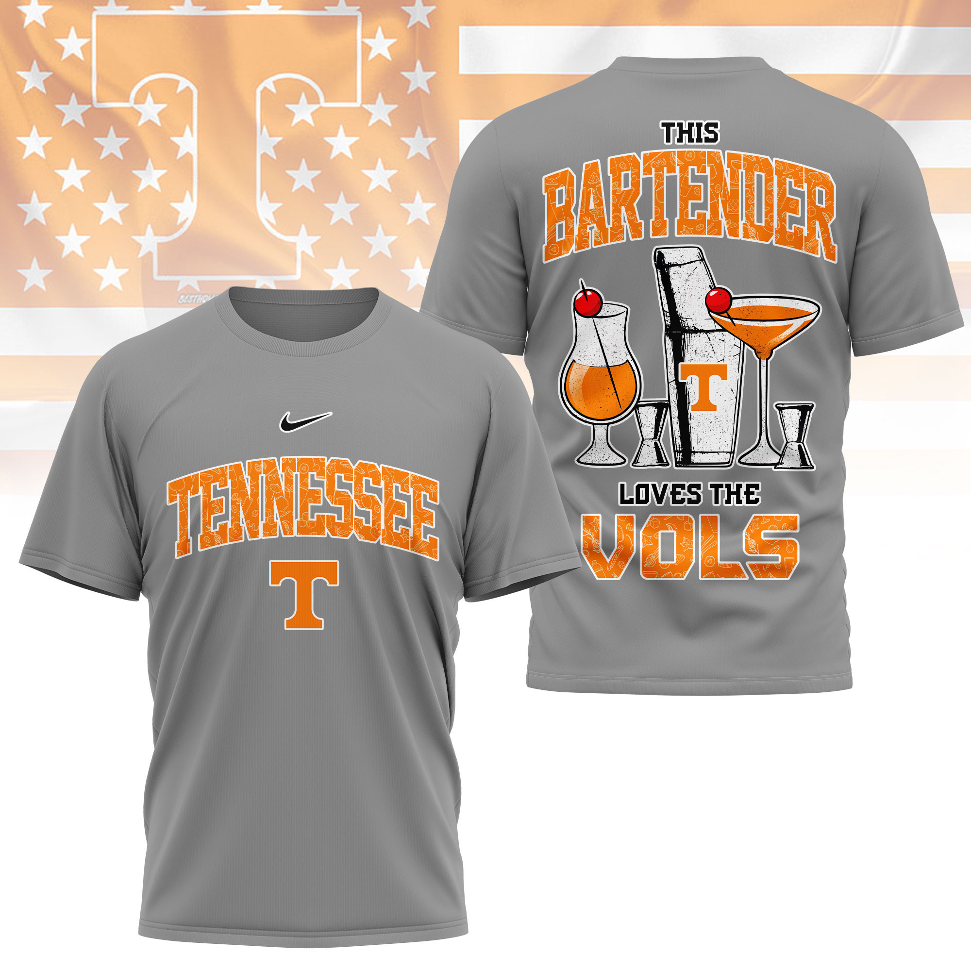 Tennessee Volunteers | Premium NCAA Bartender Fan 3D Shirt TTH2105243 - Image 2