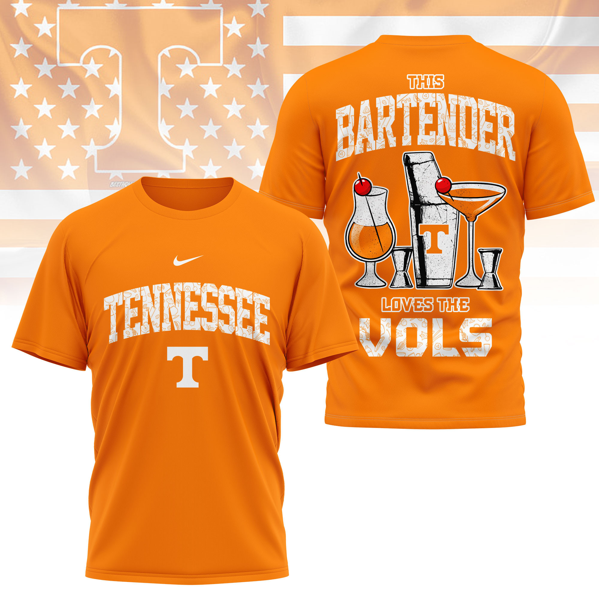 Tennessee Volunteers | Premium NCAA Bartender Fan 3D Shirt TTH2105243 - Image 3