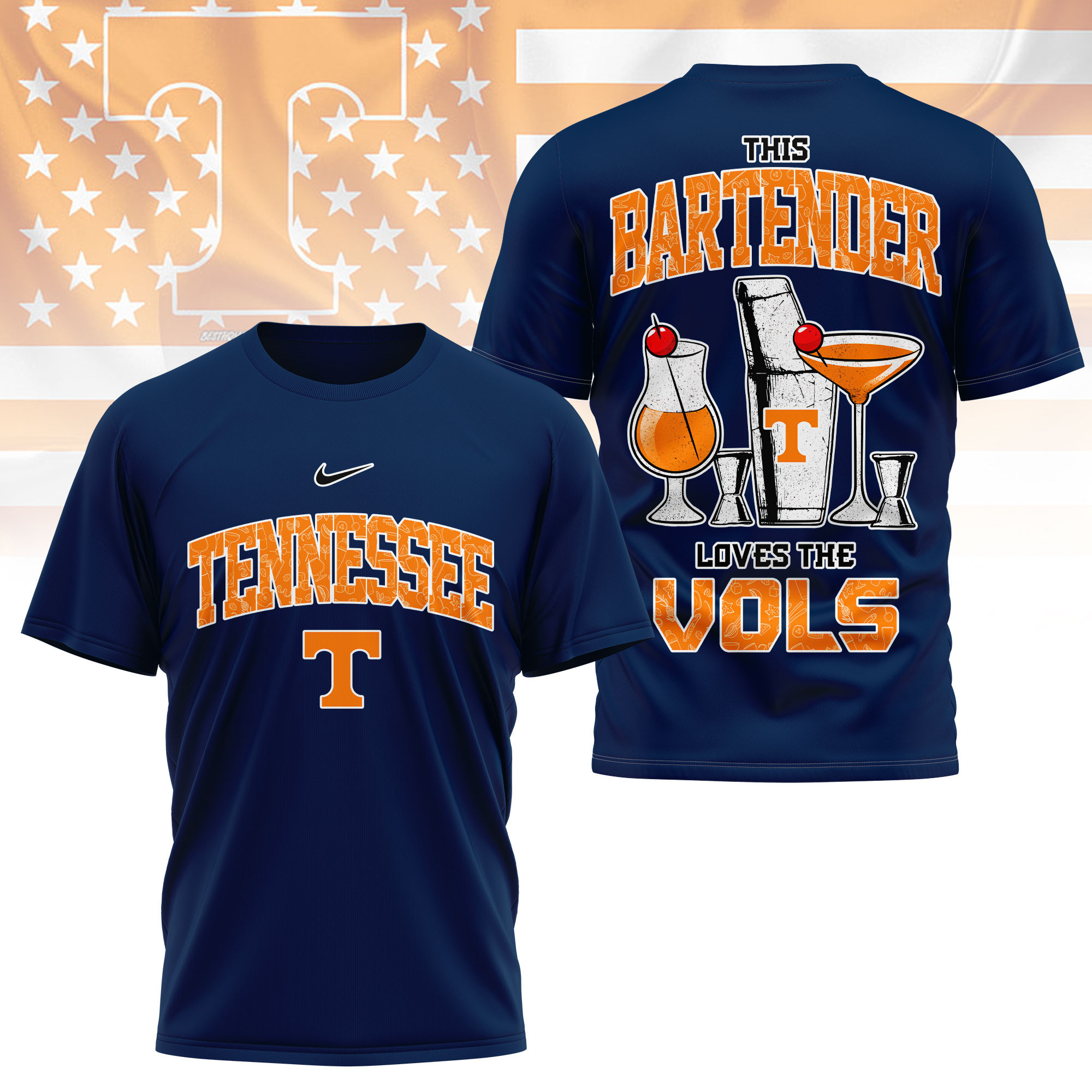 Tennessee Volunteers | Premium NCAA Bartender Fan 3D Shirt TTH2105243 - Image 4