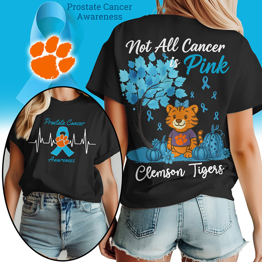 Clemson Tigers | Premium NCAA Prostate Cancer Awareness Women’s Shirt TTH2105262
