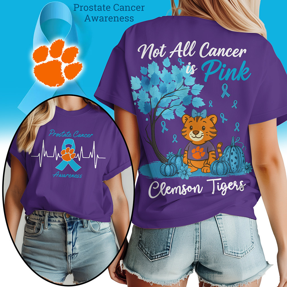 Clemson Tigers | Premium NCAA Prostate Cancer Awareness Women’s Shirt TTH2105262 - Image 2