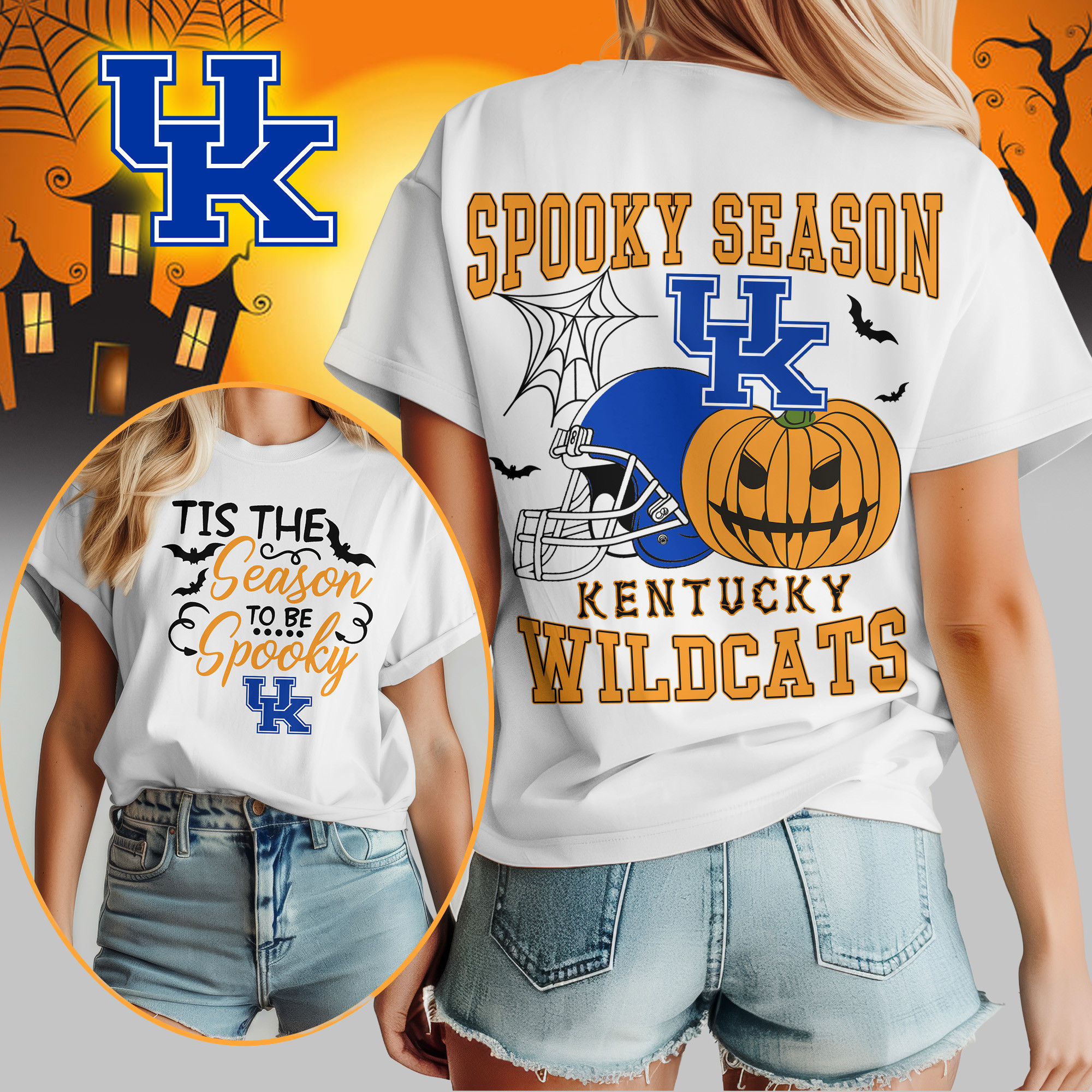 Kentucky Wildcats | Premium Spooky Season Women’s Shirt TTH2105255 - Image 3