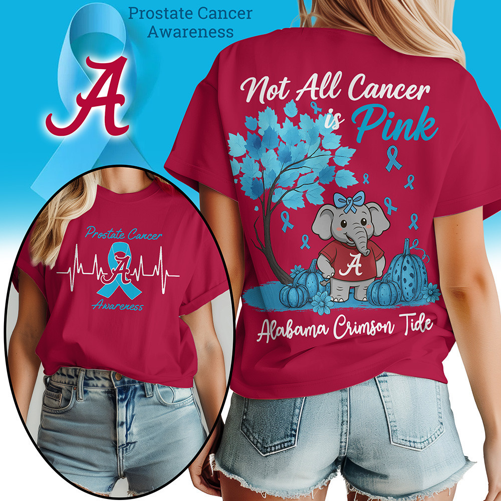 Alabama Crimson Tide | Premium NCAA Prostate Cancer Awareness Women’s Shirt TTH2105262 - Image 2