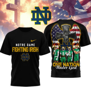 Notre Dame Fighting Irish | Premium NCAA One Nation Under God 3D Shirt TTH2105257