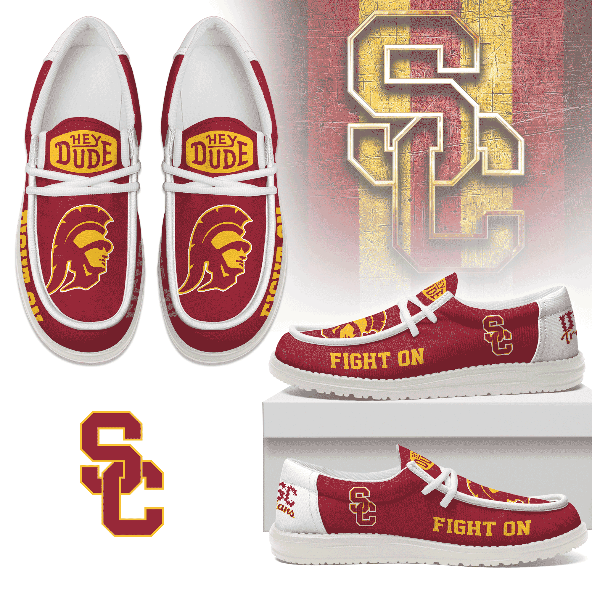 USC Trojans x Premium Limited Edition Loafer Shoes – Gift for Fans TTH190533 - Image 2