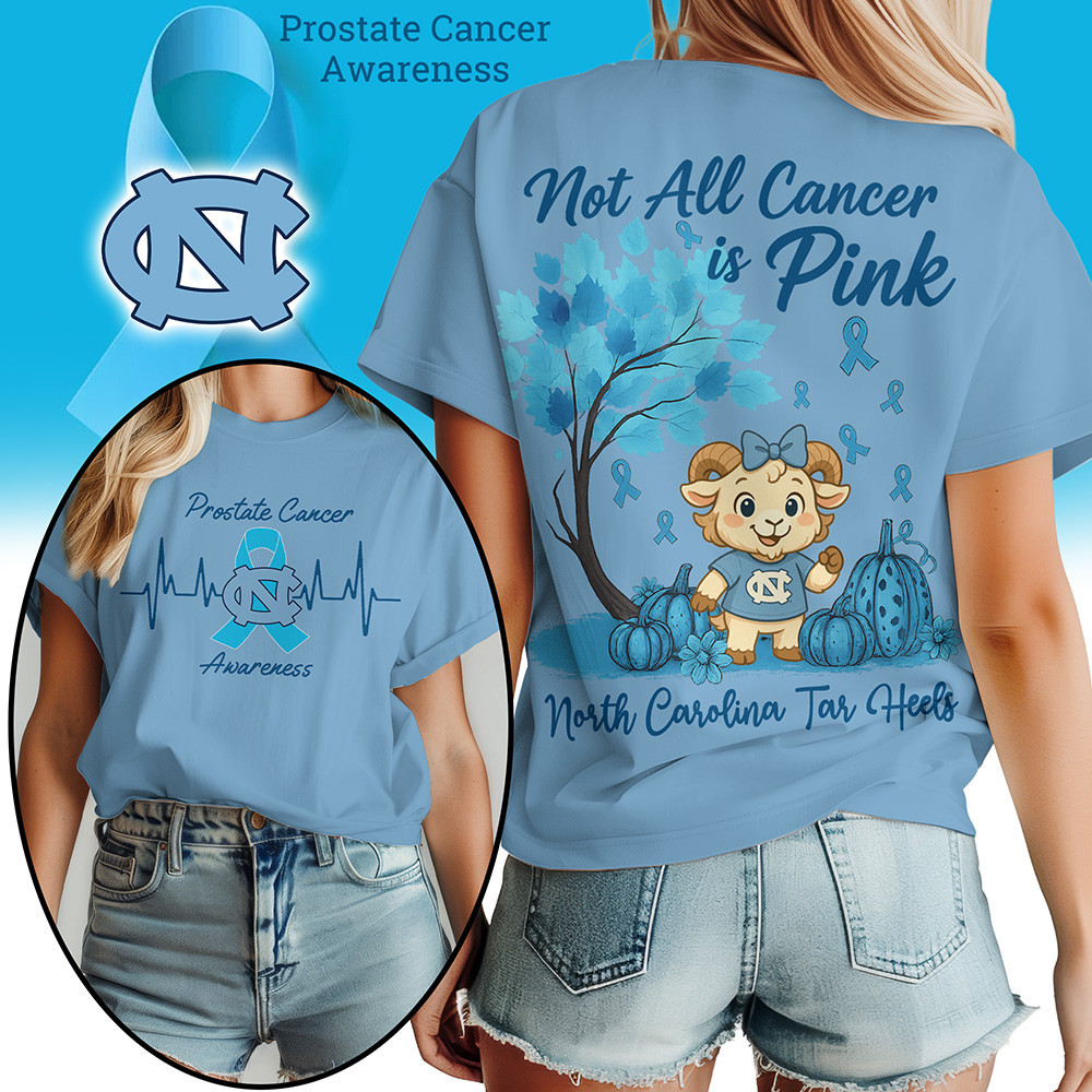 North Carolina Tar Heels | Premium NCAA Prostate Cancer Awareness Women’s Shirt TTH2105262 - Image 2