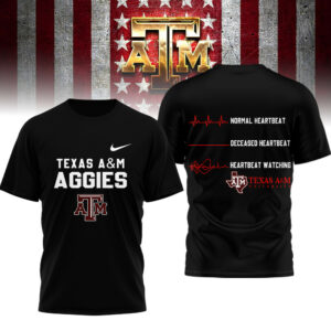 Texas A&M Aggies | Premium NCAA Heartbeat of True Fan 3D Shirt TTH2105258