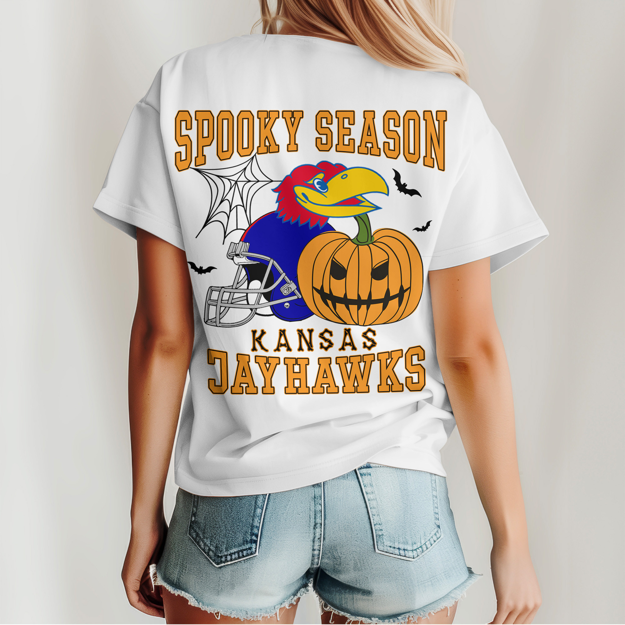 Kansas Jayhawks | Premium Spooky Season Women’s Shirt TTH2105255 - Image 5