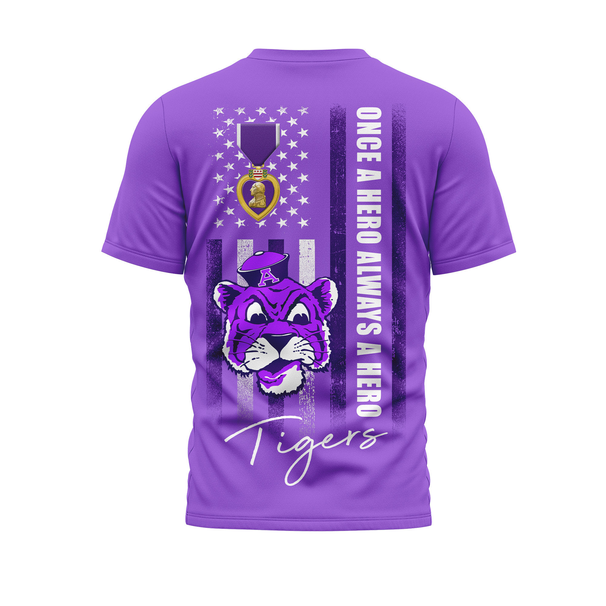 Auburn Tigers | Premium NCAA Purple Heart Day 3D Shirt TTH2105246 - Image 2