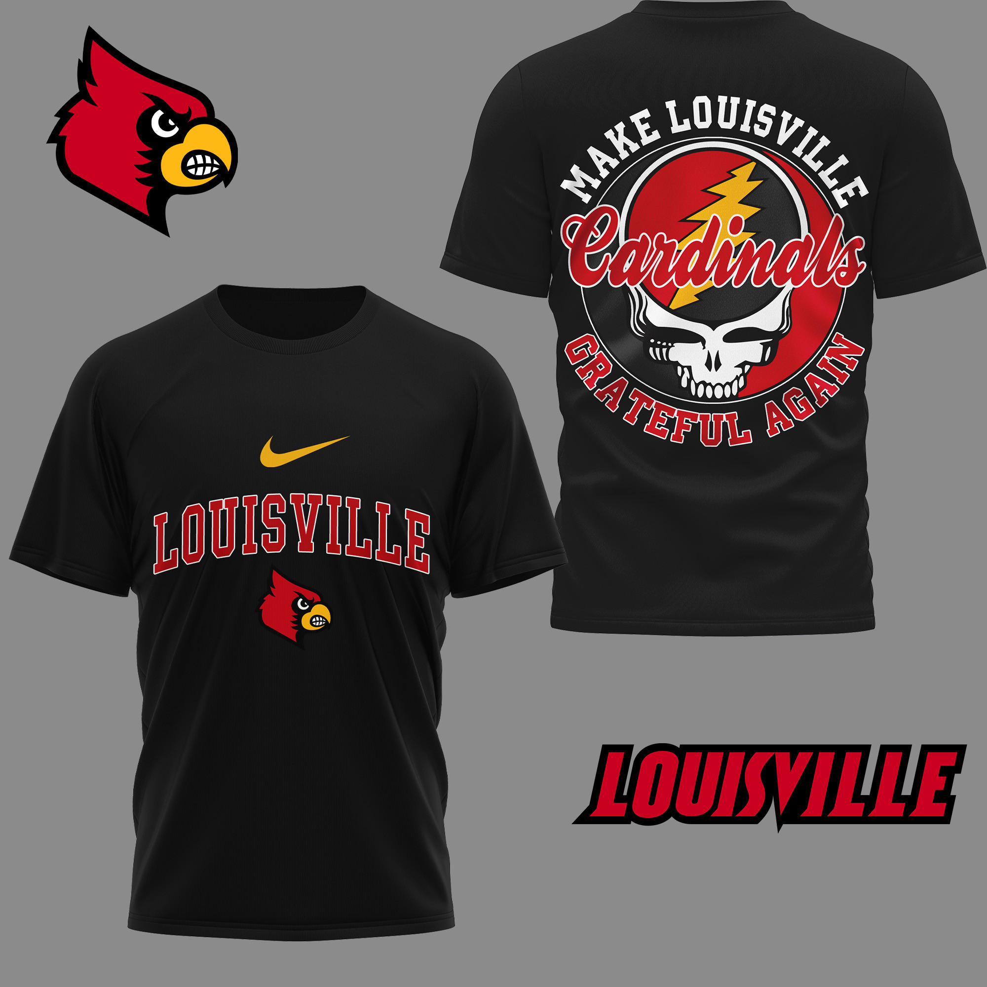 Louisville Cardinals | Premium Grateful Game Day 3D Shirt TTH2105254