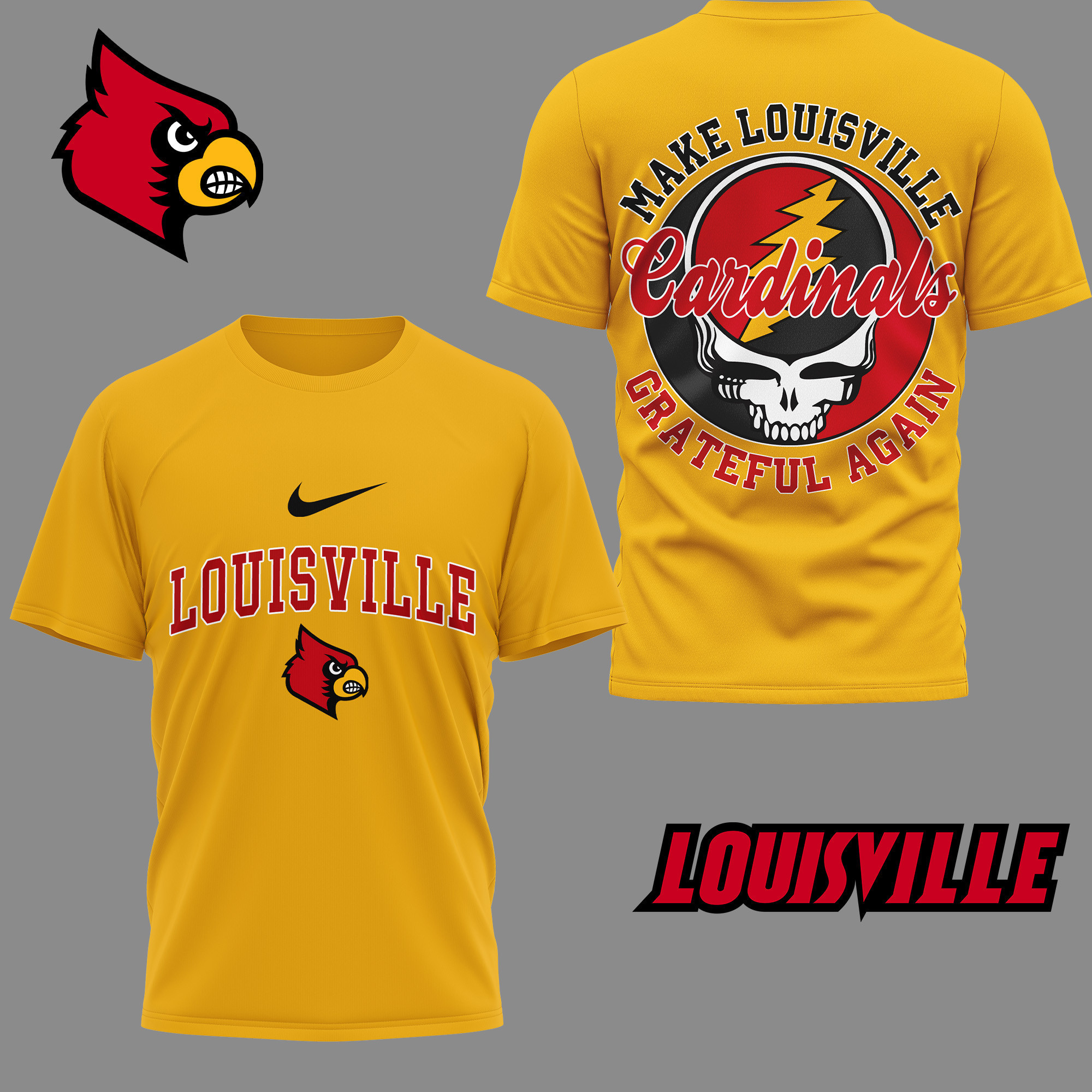 Louisville Cardinals | Premium Grateful Game Day 3D Shirt TTH2105254 - Image 3