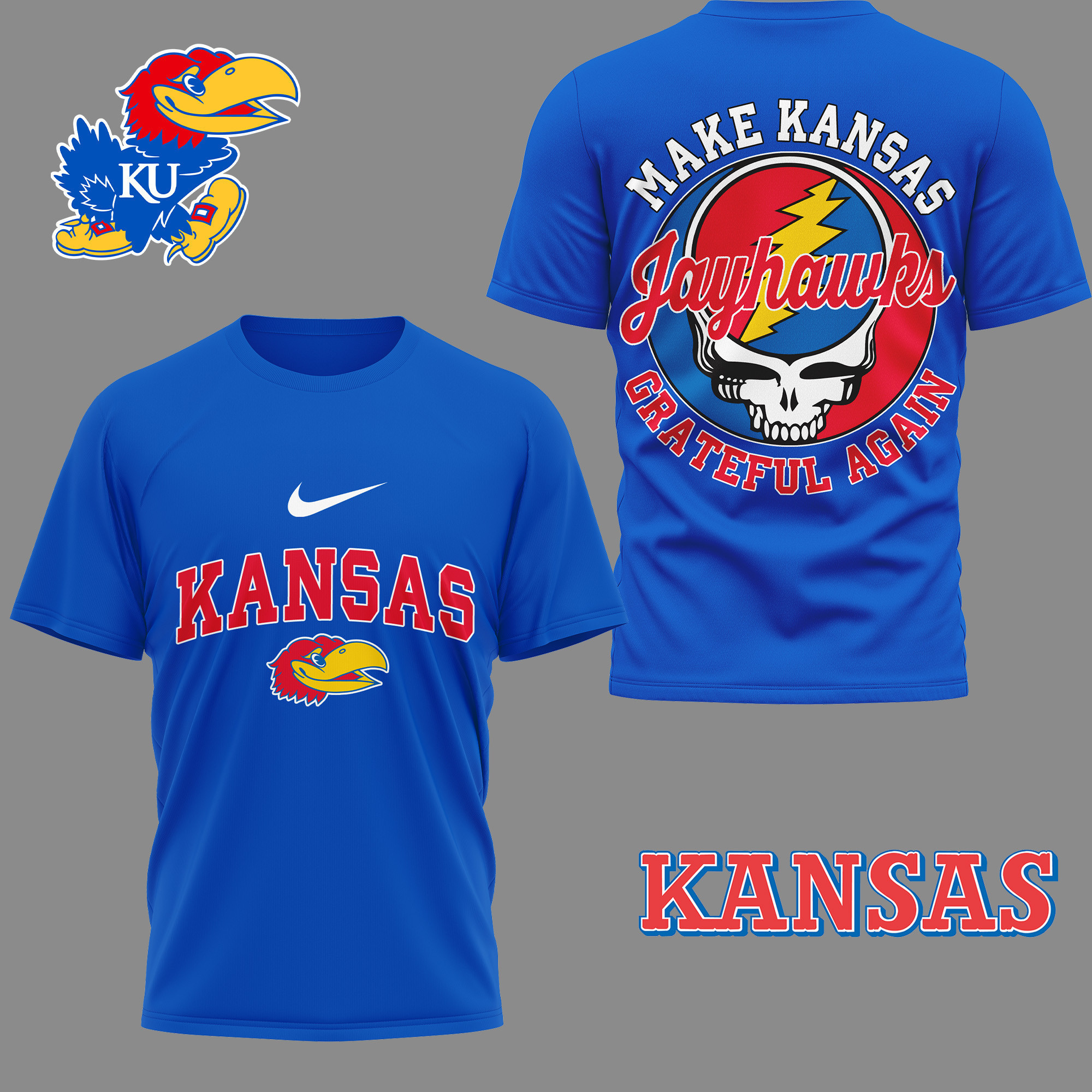 Kansas Jayhawks | Premium Grateful Game Day 3D Shirt TTH2105254 - Image 2