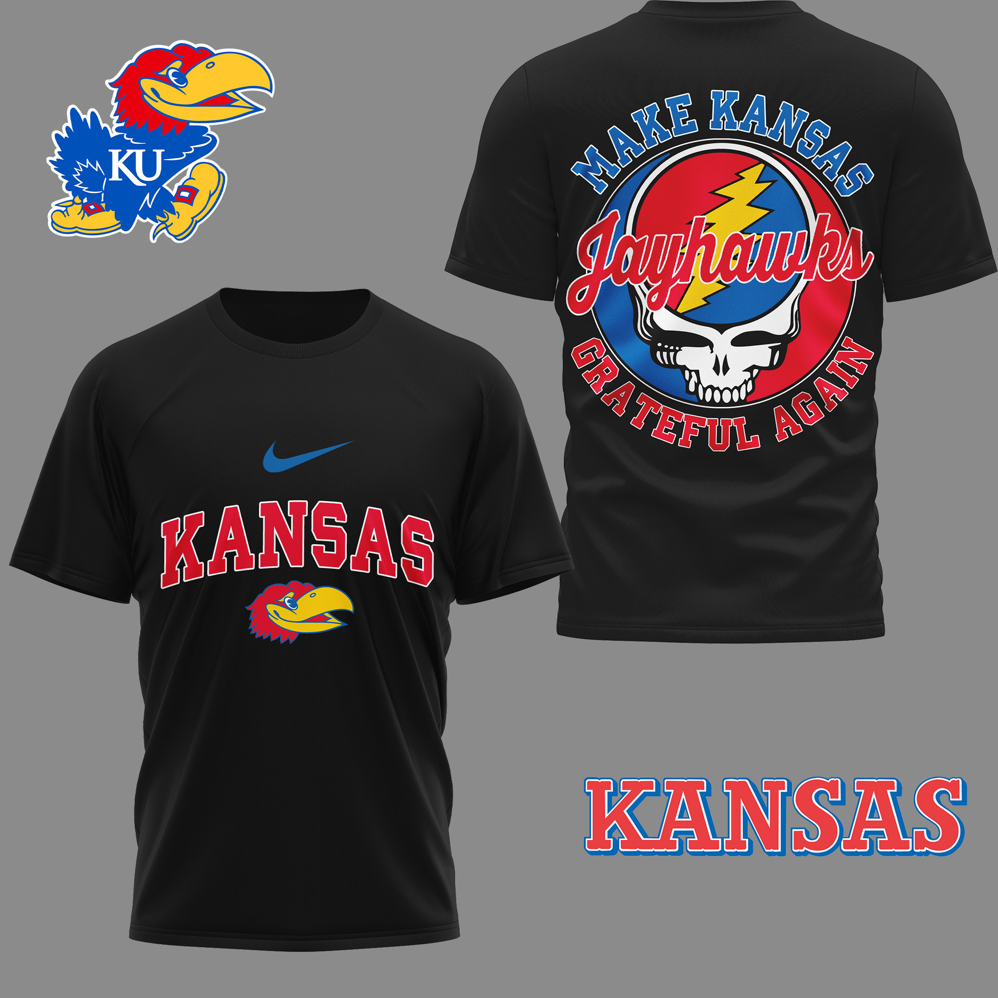 Kansas Jayhawks | Premium Grateful Game Day 3D Shirt TTH2105254