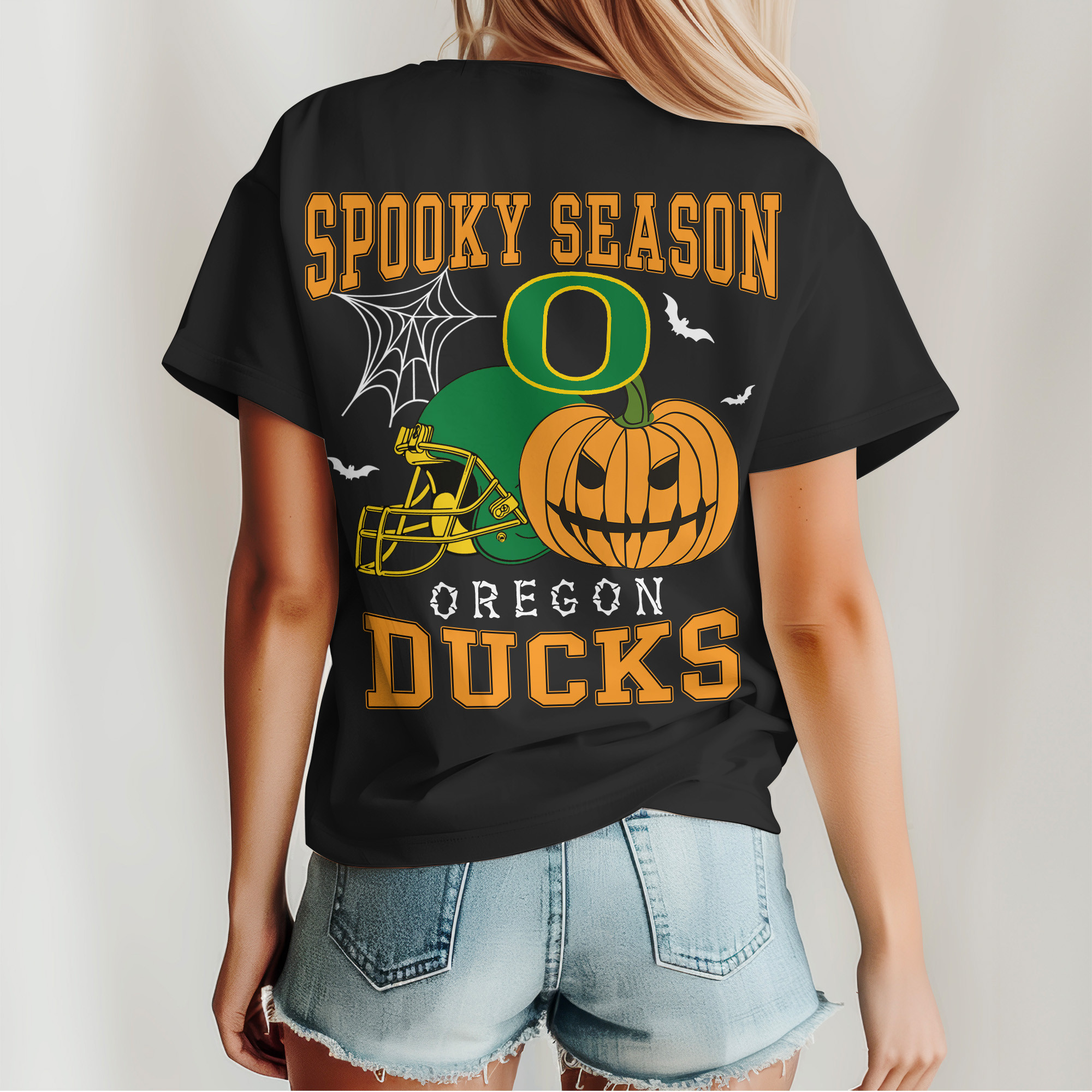 Oregon Ducks | Premium Spooky Season Women’s Shirt TTH2105255 - Image 2