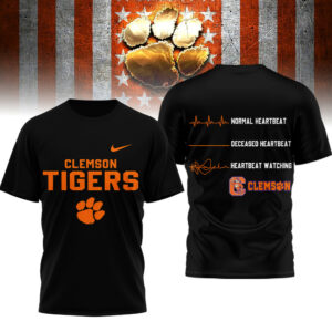 Clemson Tigers | Premium NCAA Heartbeat of True Fan 3D Shirt TTH2105258
