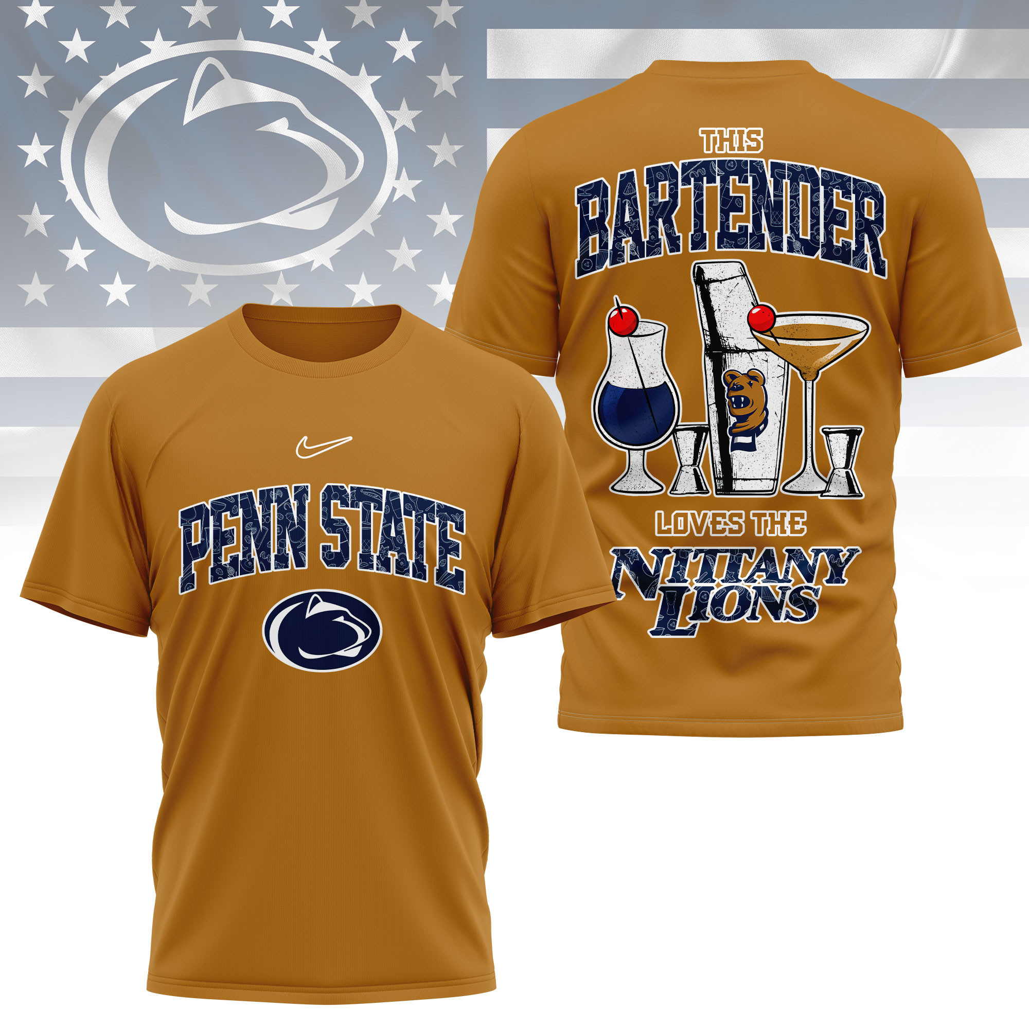 Penn State Nittany Lions | Premium NCAA Bartender Fan 3D Shirt TTH2105243 - Image 4