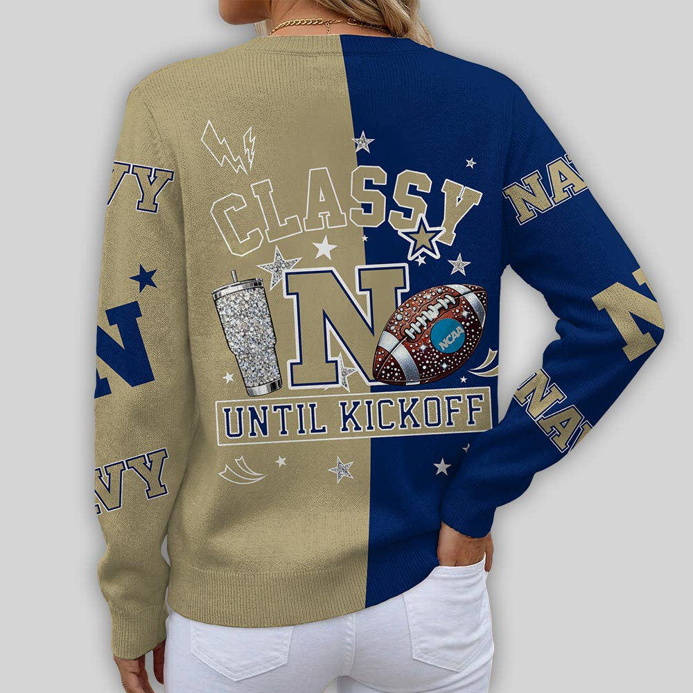Navy Midshipmen | Premium NCAA Game Day V-Neck Cardigan TTH2105269