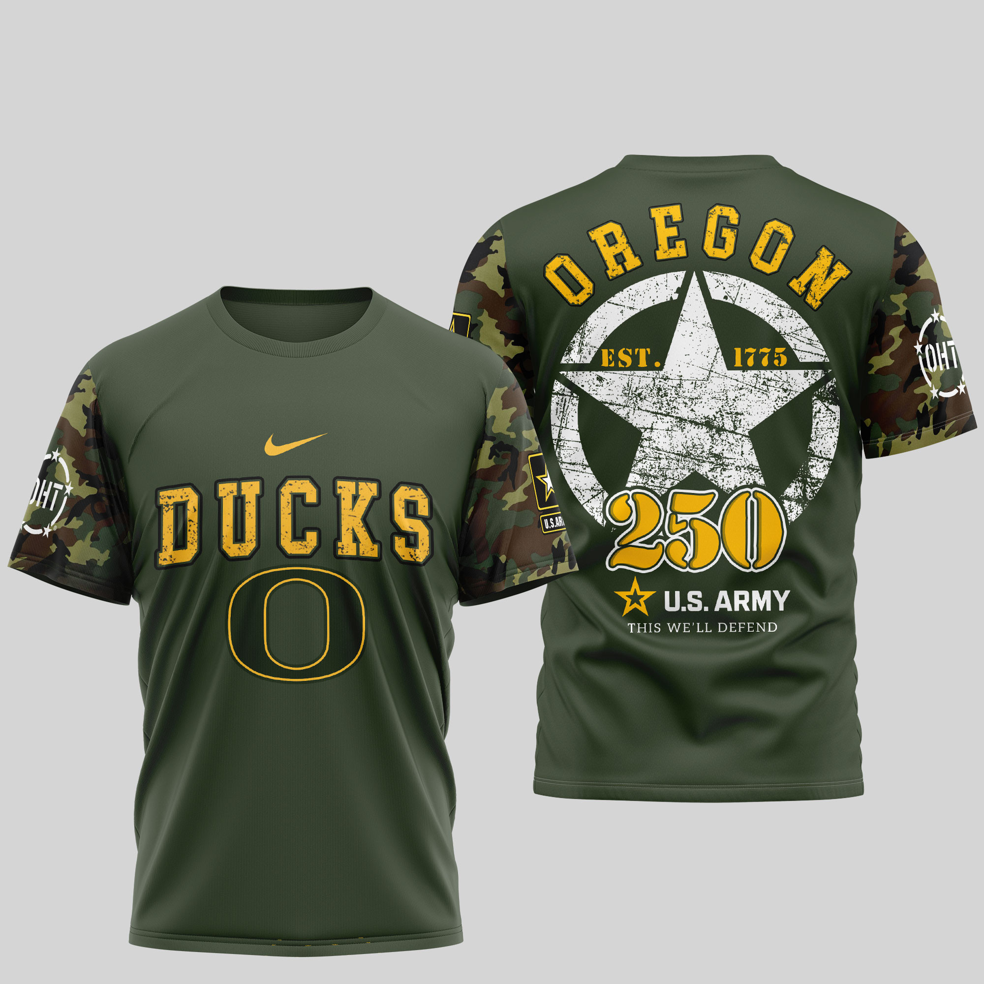 Oregon Ducks | Premium U.S.Army 3D Shirt TTH2105280