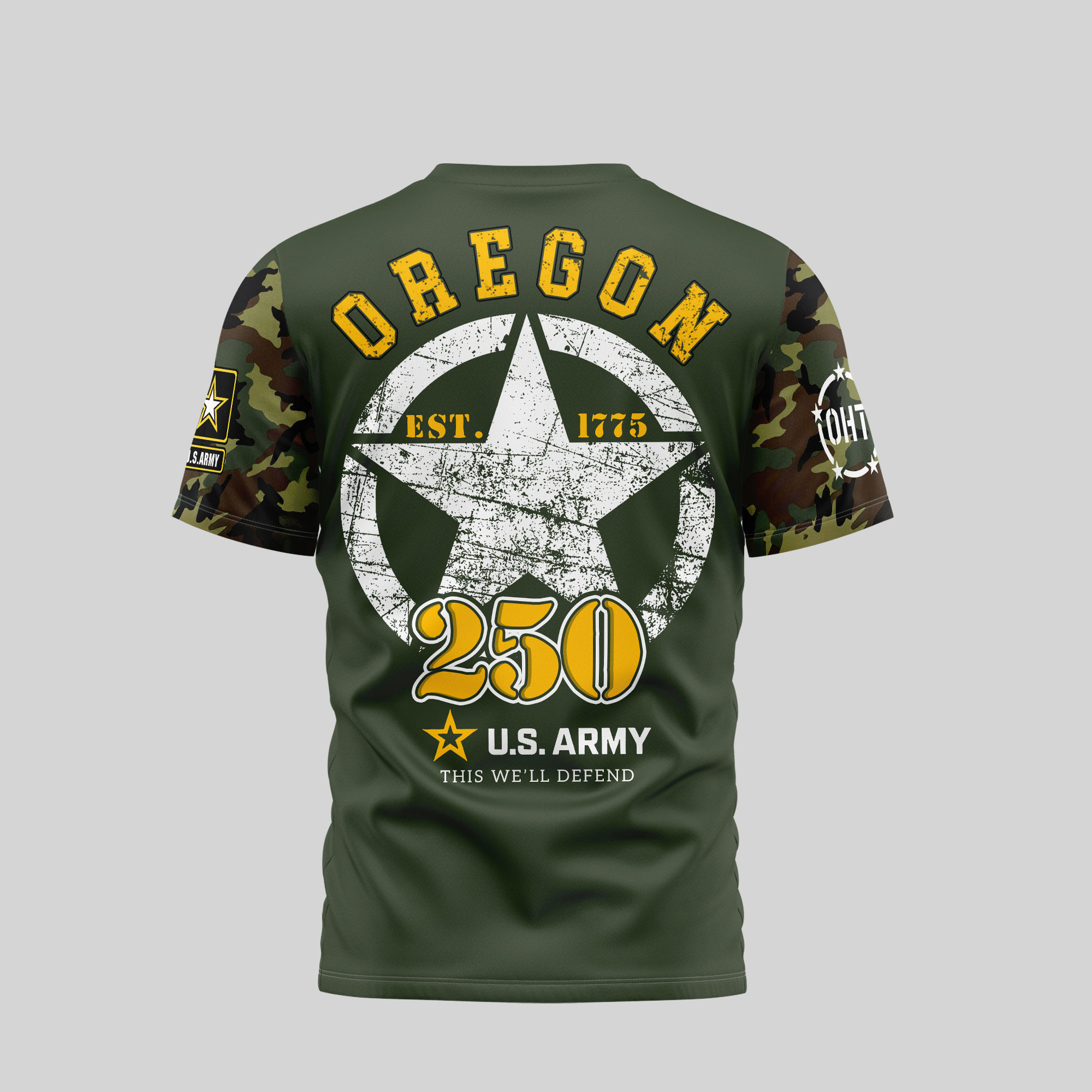 Oregon Ducks | Premium U.S.Army 3D Shirt TTH2105280 - Image 3