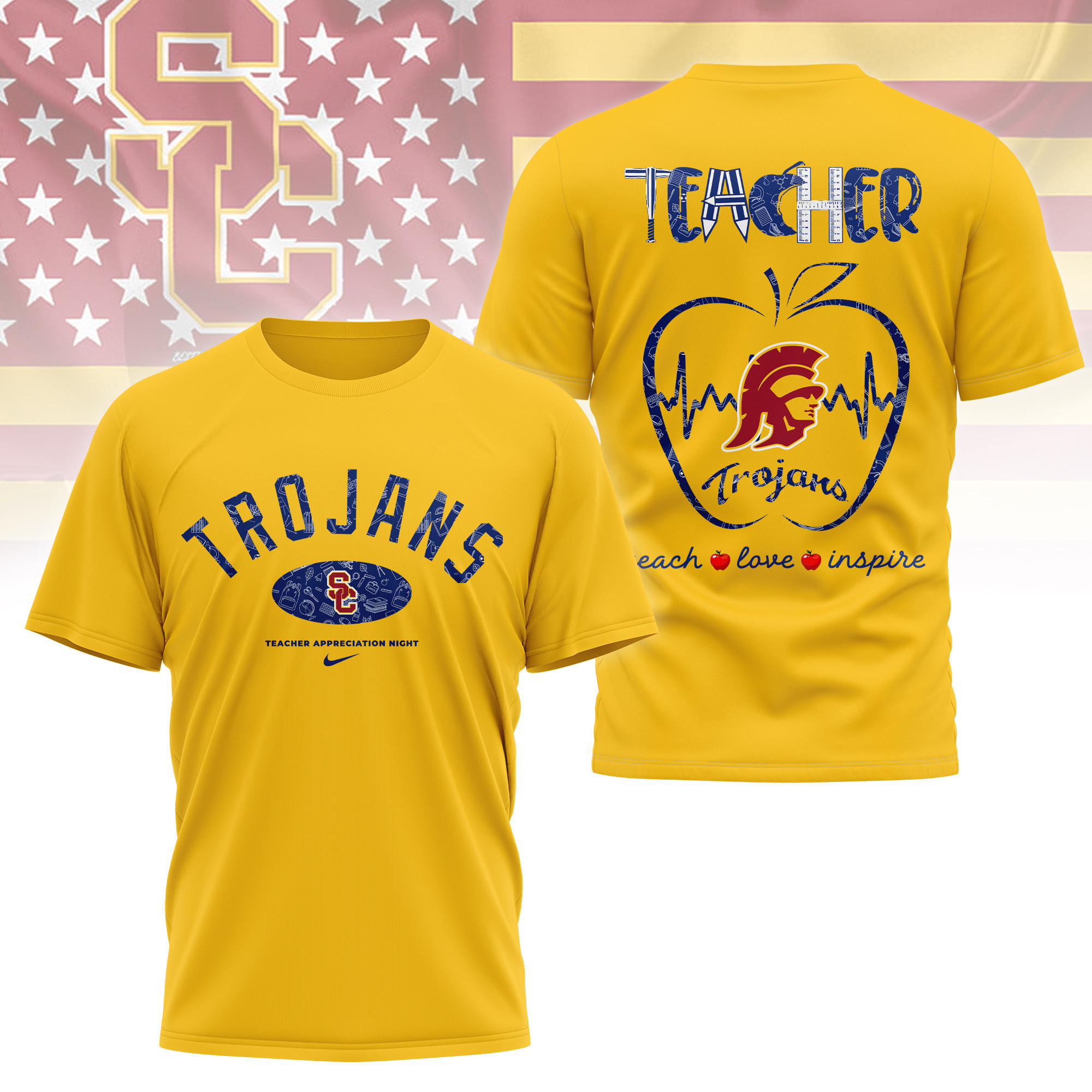 USC Trojans | Premium Teacher Appreciation Day 3D Shirt TTH2105288 - Image 4