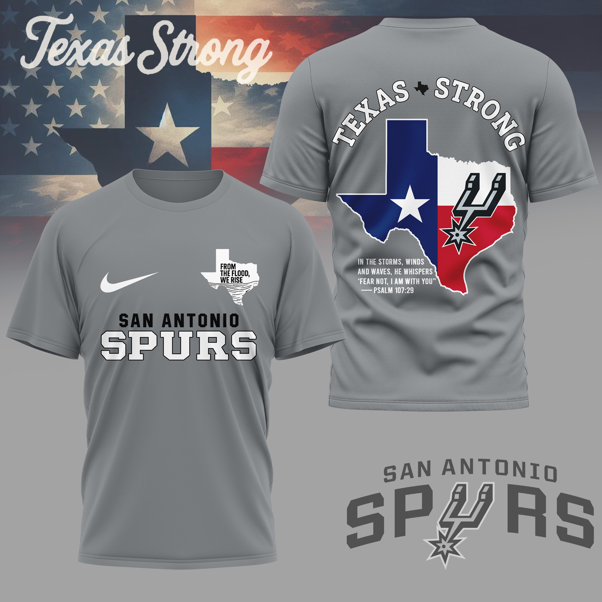 San Antonio Spurs | Premium Texas Strong 3D Shirt TTH2105290 - Image 2