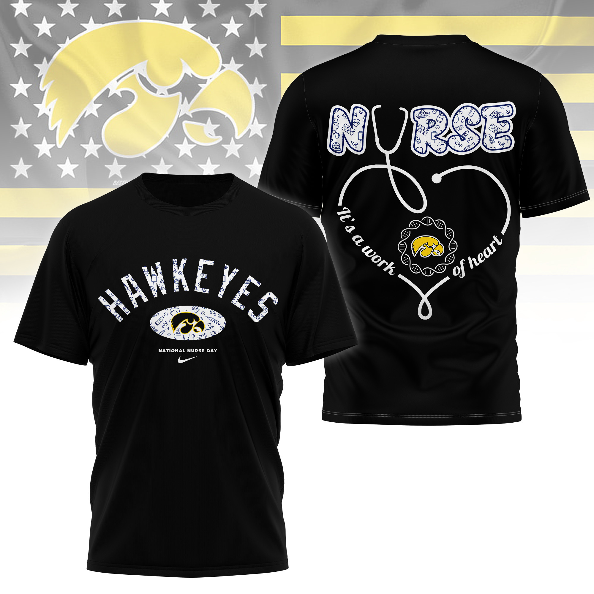 Iowa Hawkeyes | Premium Nurse Appreciation Day 3D Shirt TTH2105281