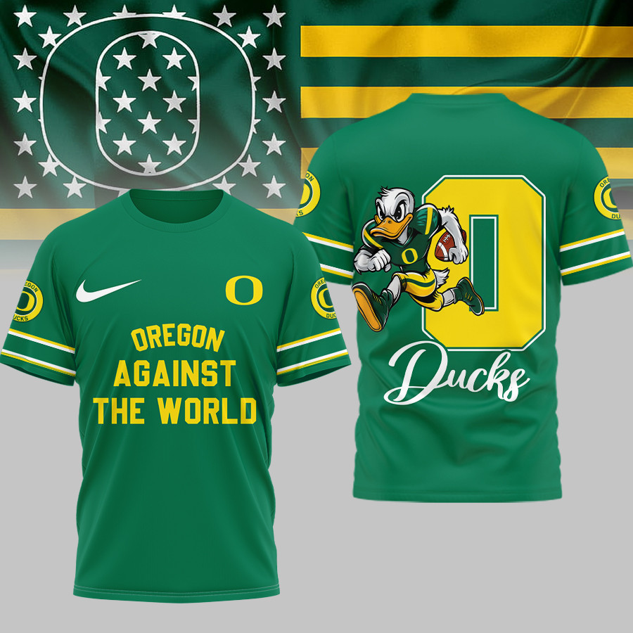Oregon Ducks | Premium NCAA My Team Against The World T-shirt TTH2105293 - Image 2