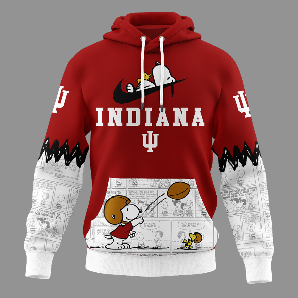 Indiana Hoosiers | Premium NCAA Snoopy Peanuts Comic Hoodie TTH2105292 - Image 3