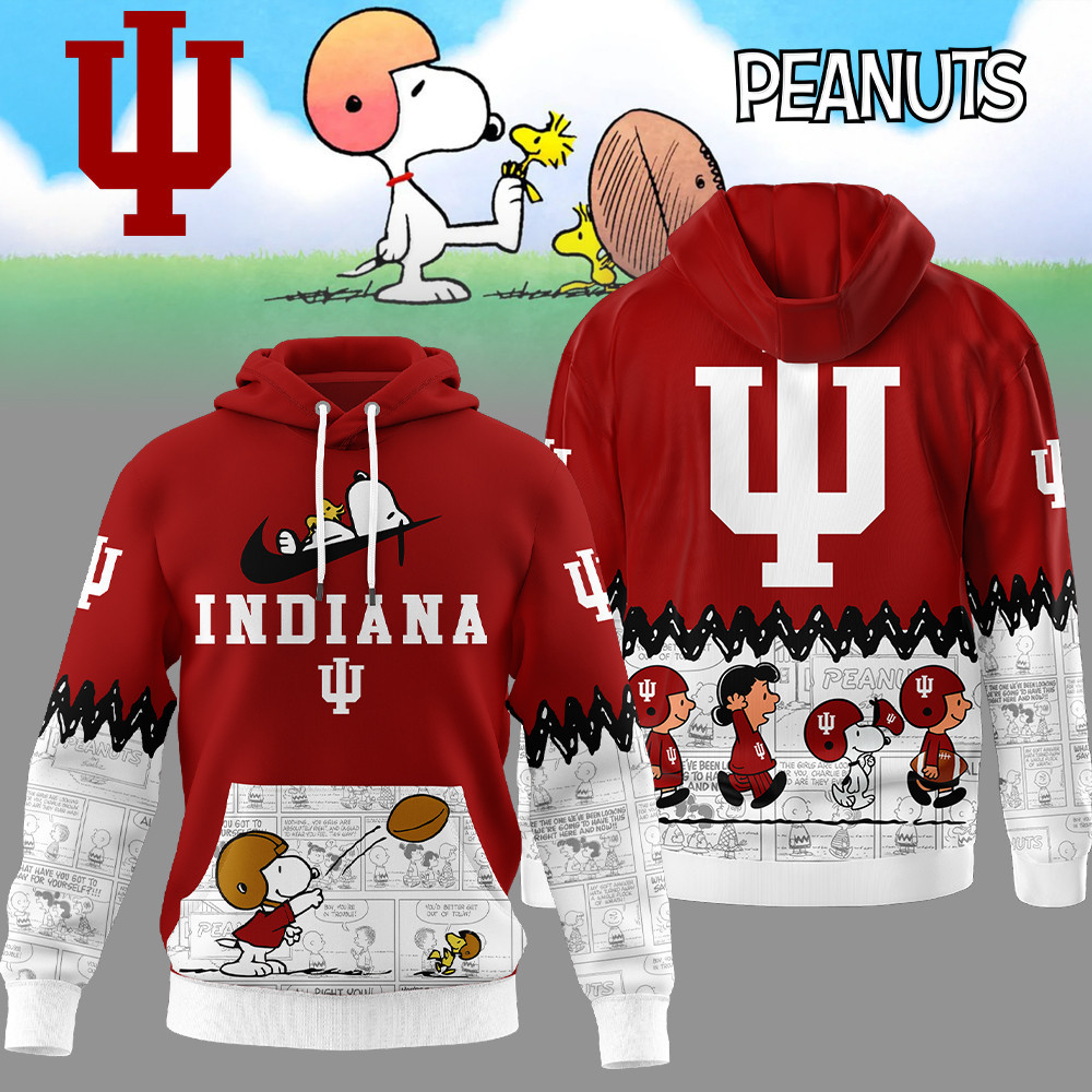 Indiana Hoosiers | Premium NCAA Snoopy Peanuts Comic Hoodie TTH2105292 - Image 2