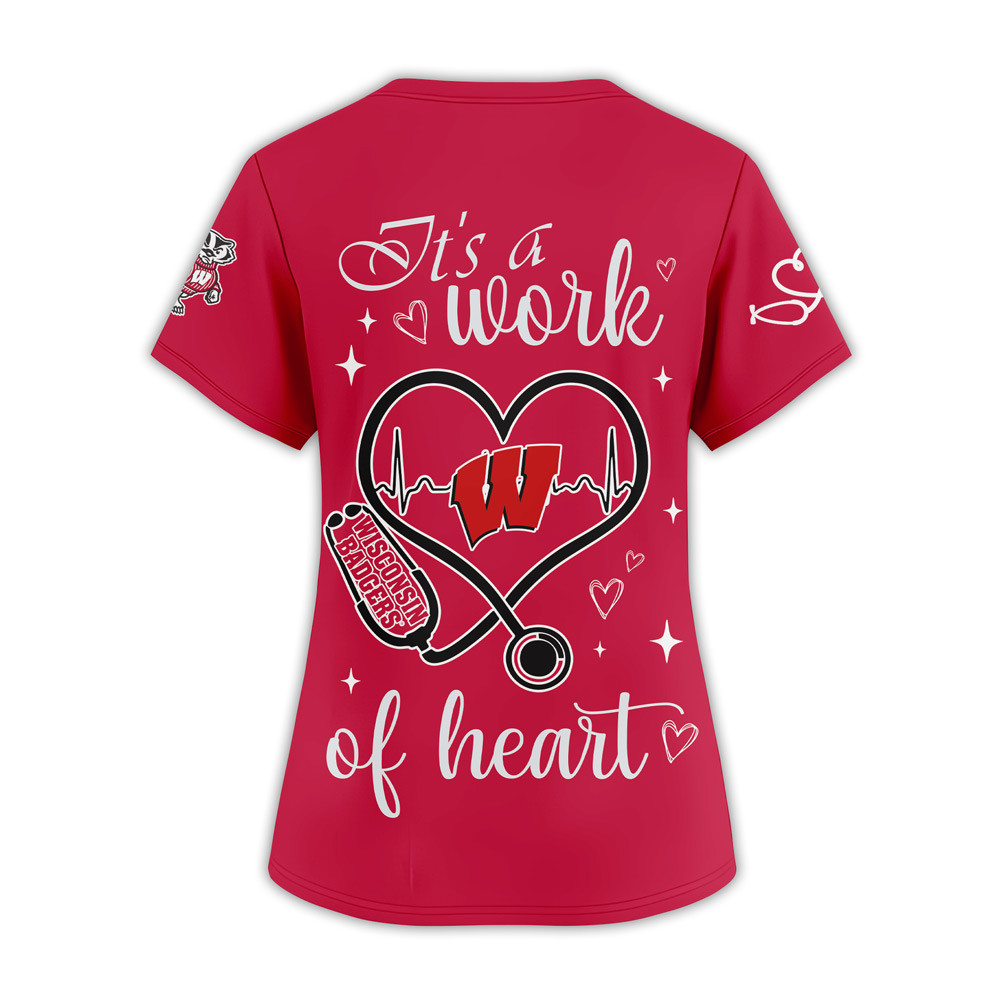 Wisconsin Badgers | Premium NCAA Nurse Pride 3D Shirt TTH2105298 - Image 2