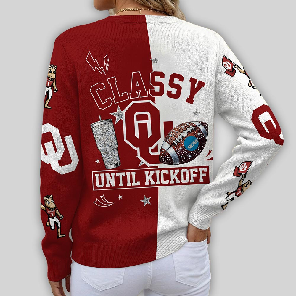 Oklahoma Sooners | Premium NCAA Game Day V-Neck Cardigan TTH2105269