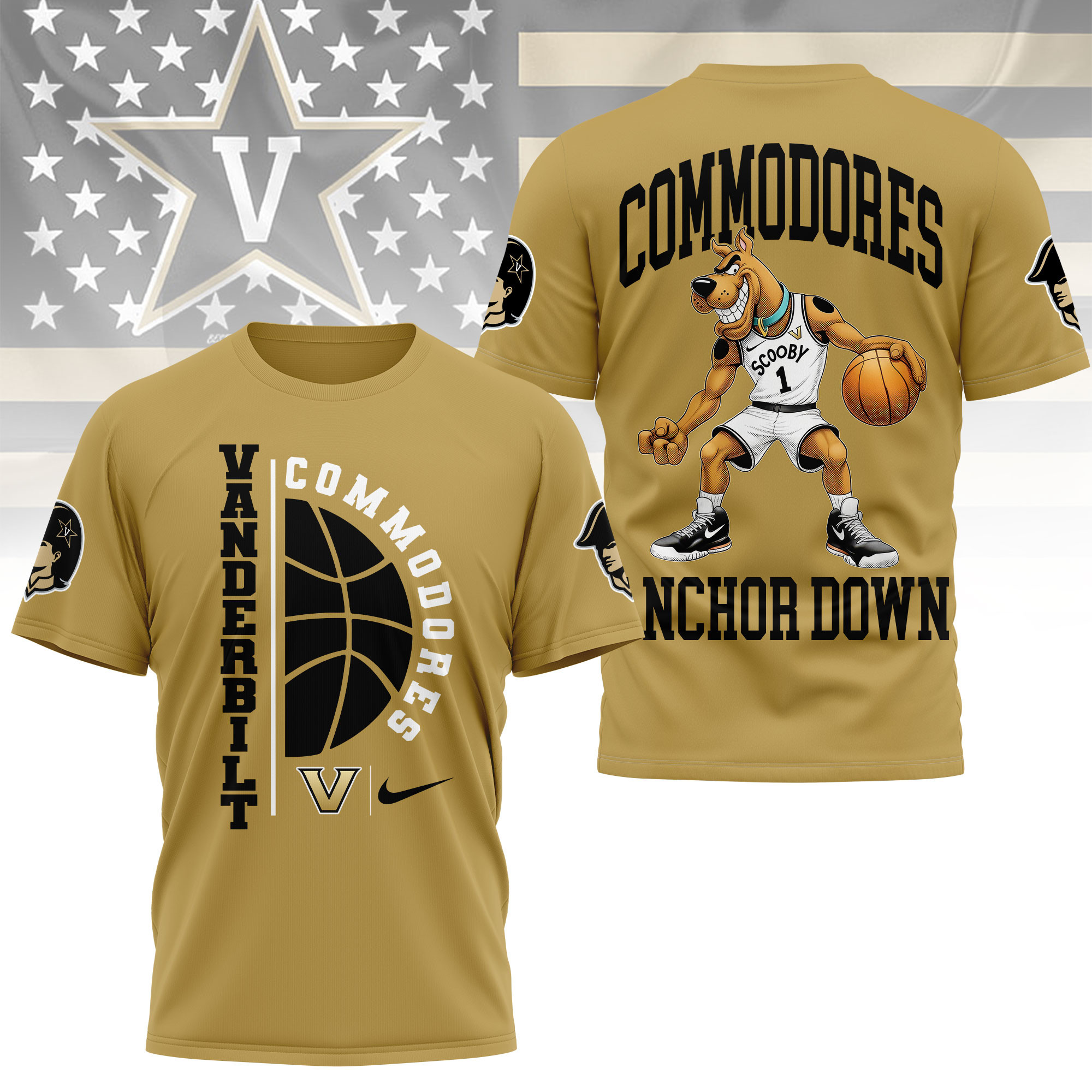 Vanderbilt Commodores | Premium NCAA Scooby-Doo Basketball 3D Shirt TTH2105277 - Image 2