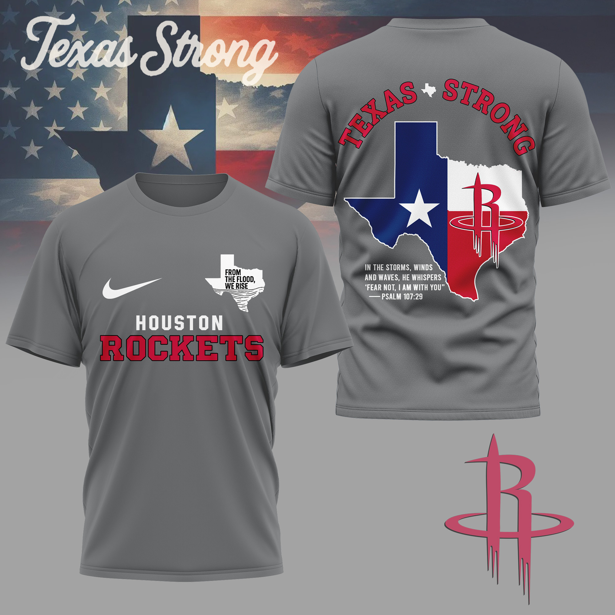 Houston Rockets | Premium Texas Strong 3D Shirt TTH2105290 - Image 2