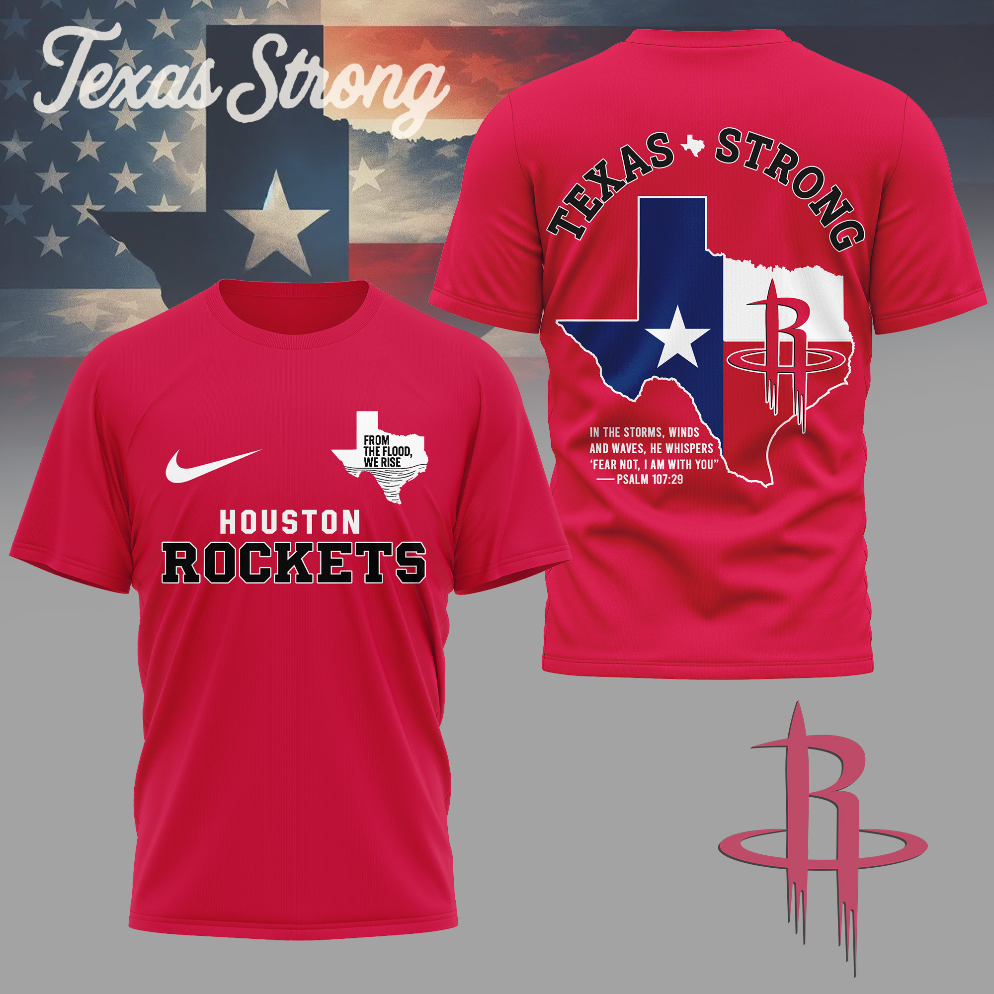 Houston Rockets | Premium Texas Strong 3D Shirt TTH2105290 - Image 3