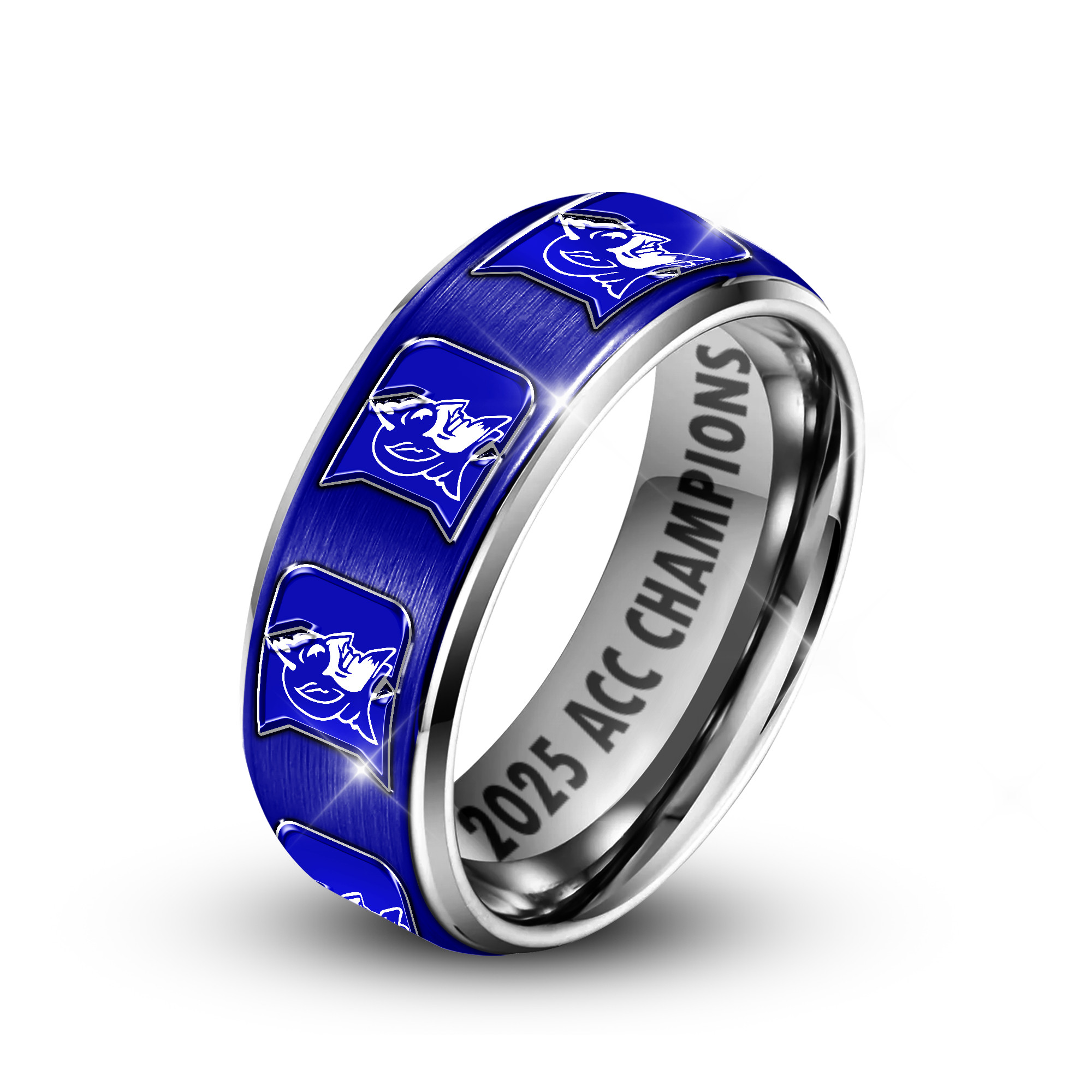 Duke Blue Devils | Premium NCAA 2025 ACC Champions Silver Tungsten Ring TTH210589