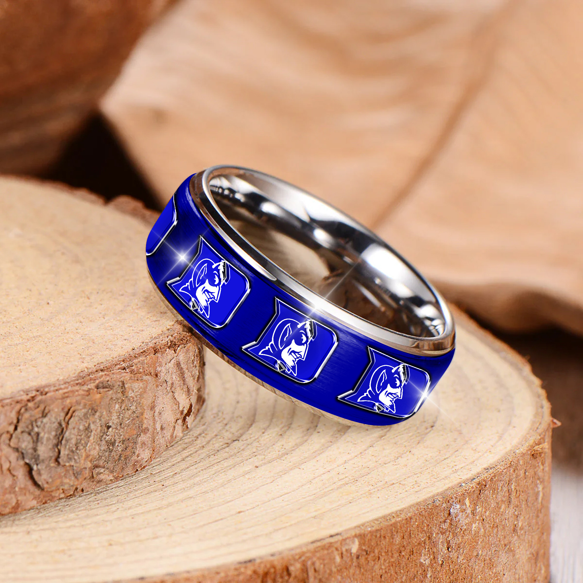 Duke Blue Devils | Premium NCAA 2025 ACC Champions Silver Tungsten Ring TTH210589 - Image 2